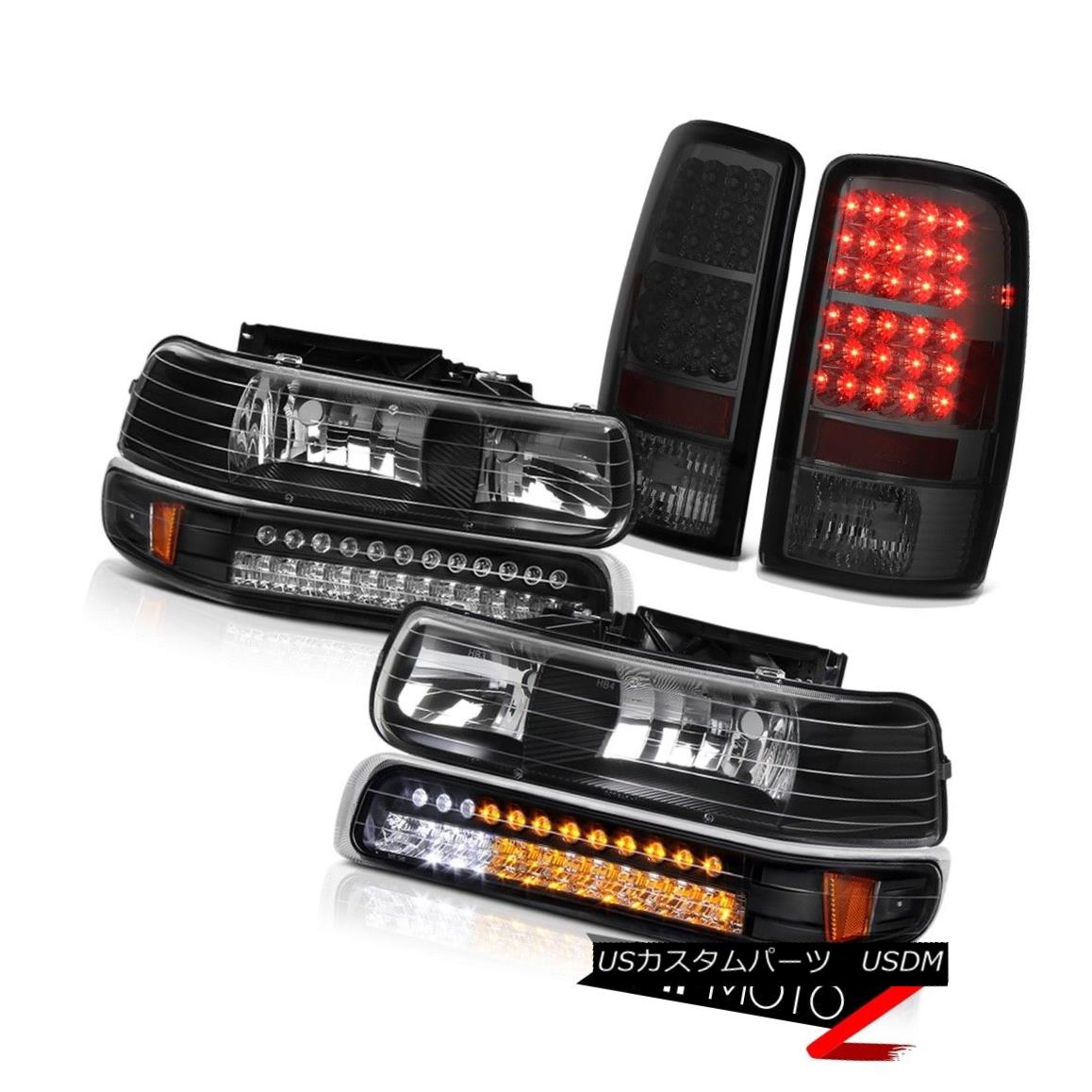 テールライト 2000-2006 Chevy Suburban Bumper DRL Parking Headlamps Smoke Brake LED Tail Light 2000-2006シボレー郊外バンパーDRLパーキングヘッドランプスモークブレーキLEDテールライト 【並行輸入品】