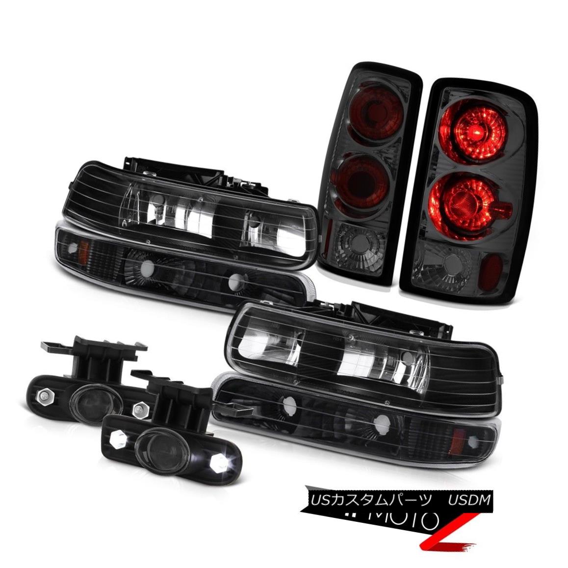 テールライト 2000-2006 Suburban 5.7L Clear/Black Headlight Brake Lamps Projector Smoke Fog 2000-2006郊外5.7Lクリア/ブラックヘッドライトブレーキランププロジェクター煙霧 【並行輸入品】