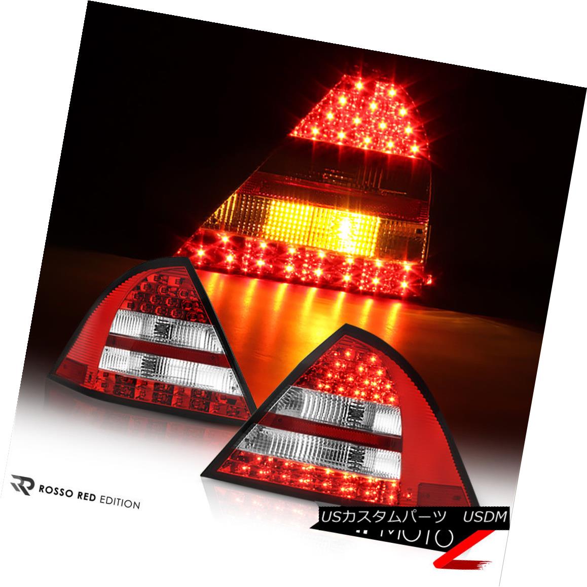 テールライト 2001-04 M-Benz C230 RED/CLEAR Left+RIght Ultra Bright LED Brake Lamp Tail Light 2001-04 M-Benz C230 RED / CLEAR左+リジッド超高輝度LEDブレーキランプテールライト 【並行輸入品】