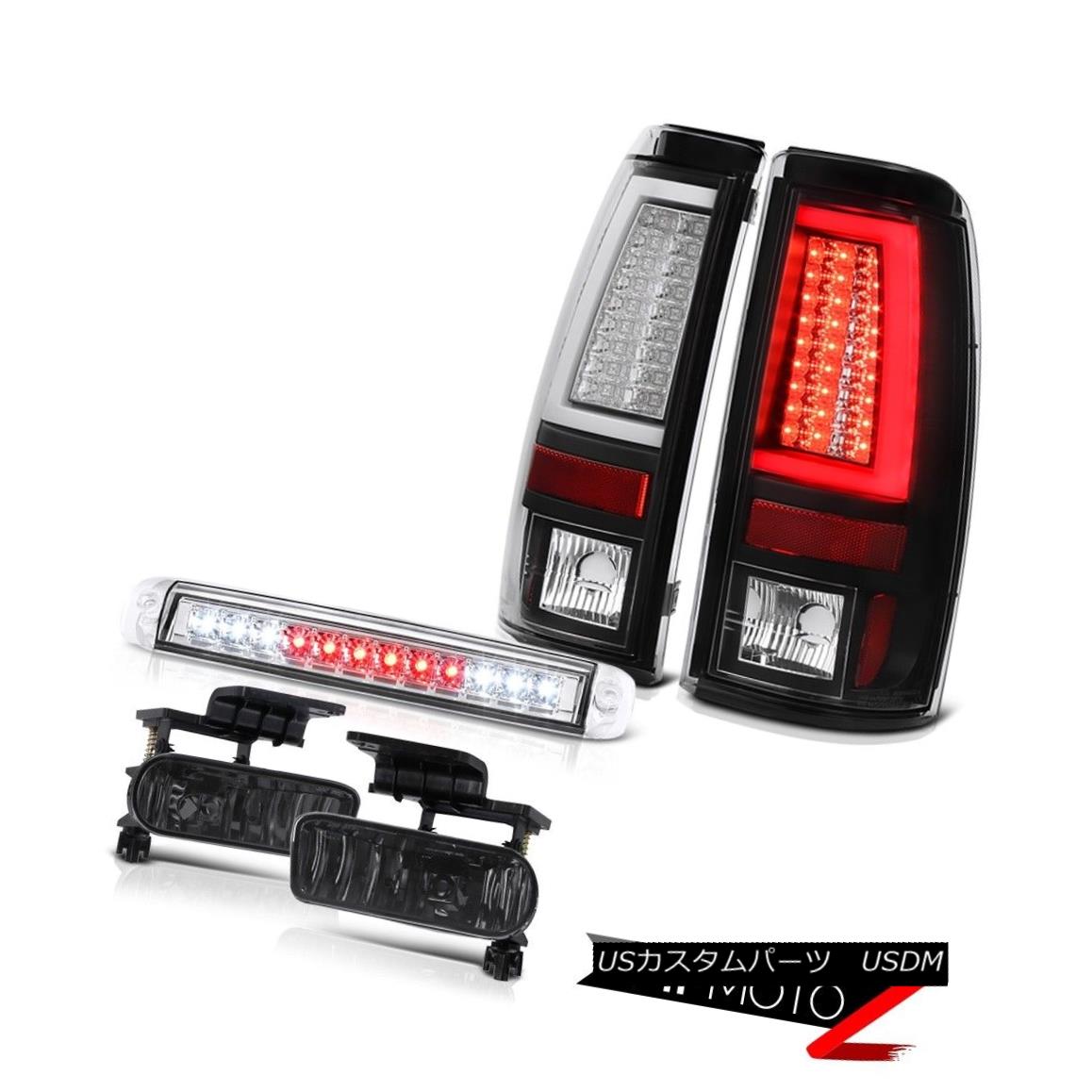 テールライト 99-02 Silverado WT Black Taillamps Chrome Roof Brake Light Fog Lamps OLED Prism 99-02 Silverado WT Black TaillampsクロームルーフブレーキライトフォグランプOLED Prism 【並行輸入品】