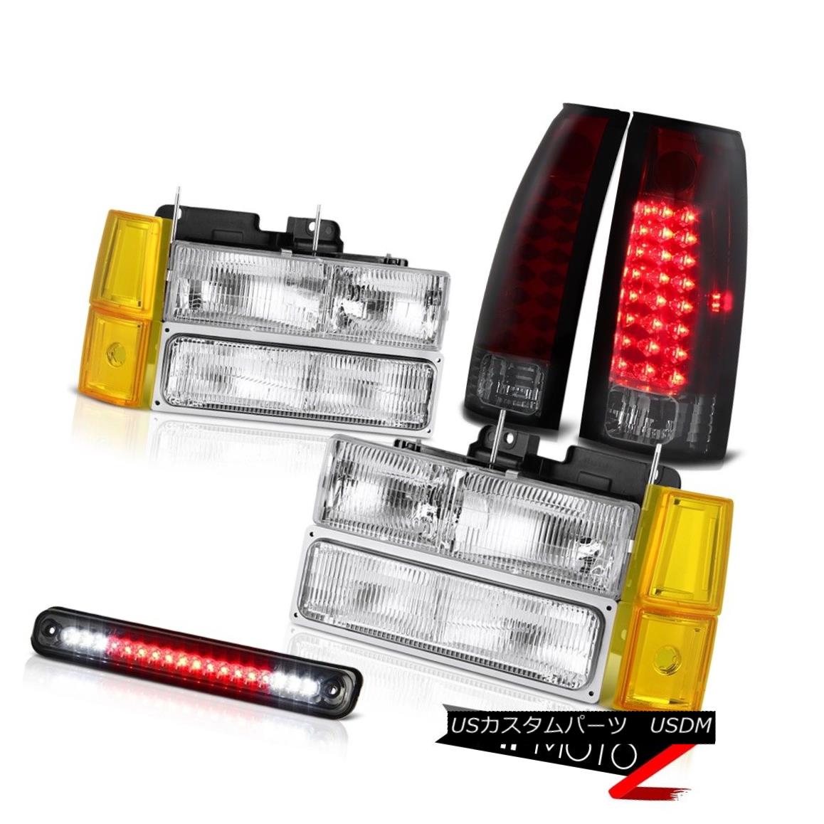 テールライト 94-98 GMC Sierrra 3500 Headlights Bumper Roof Brake Light Red Smoke Tail Lamps 94-98 GMC Sierra 3500ヘッドライトバンパールーフブレーキライトレッド煙テールランプ 【並行輸入品】