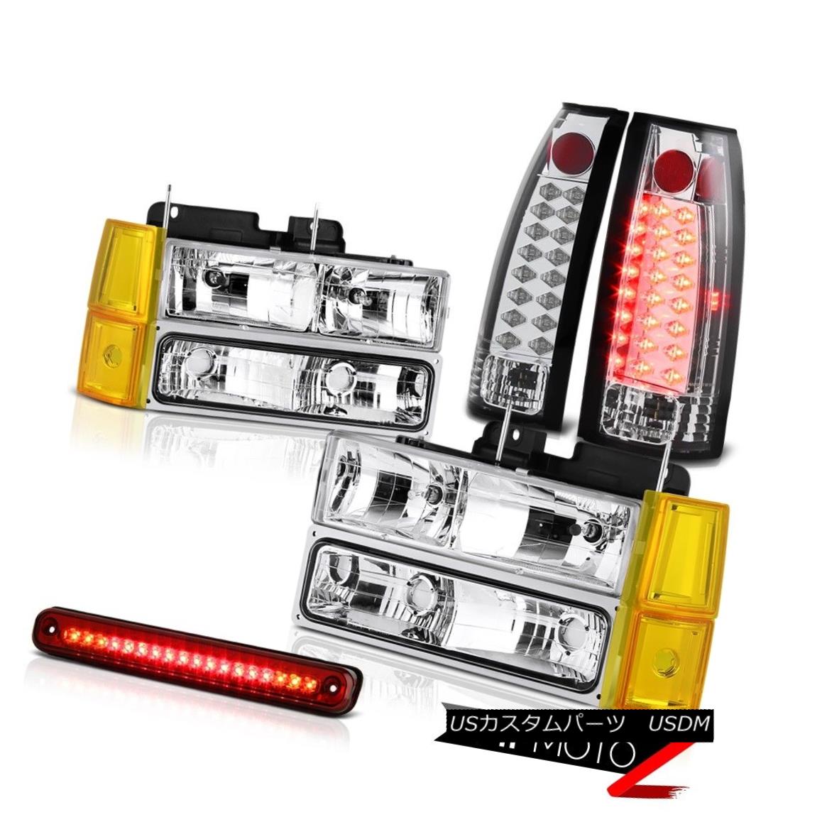 テールライト 1994-1998 Sierra 1500 Headlamps Bumper Red 3RD Brake Light Parking Lights LED 1994-1998 Sierra 1500ヘッドランプバンパーレッド3RDブレーキライトパーキングライトLED 【並行輸入品】