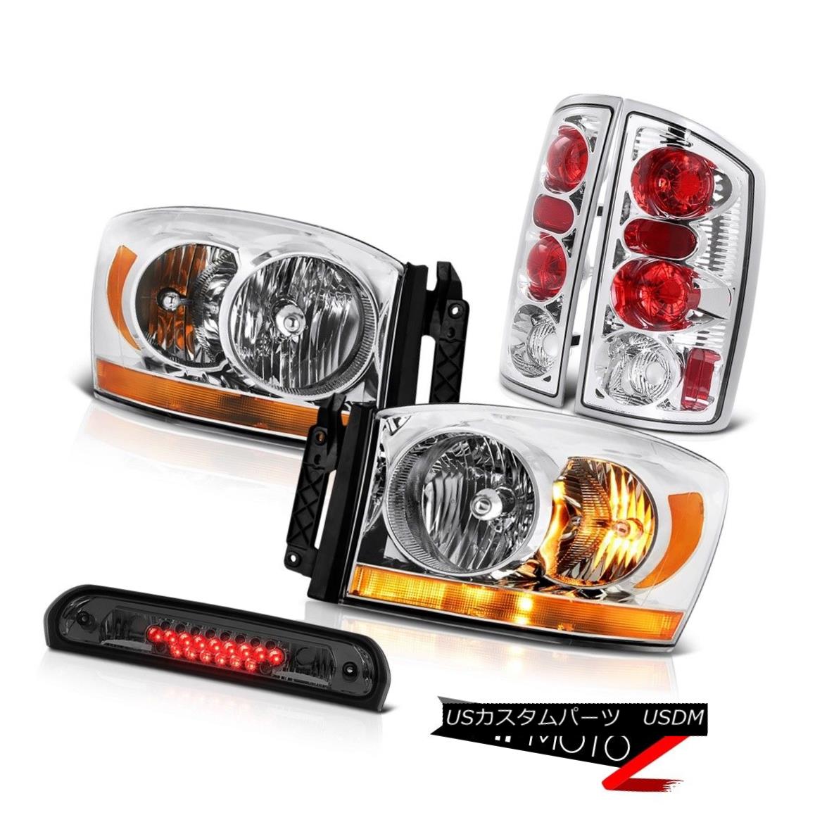 テールライト 2006 Ram 5.9L Crystal Clear Headlights Smokey High Stop Light Tail Brake Lights 2006 Ram 5.9Lクリスタルクリアヘッドライトスモーキーハイストップライトテールブレーキライト 【並行輸入品】