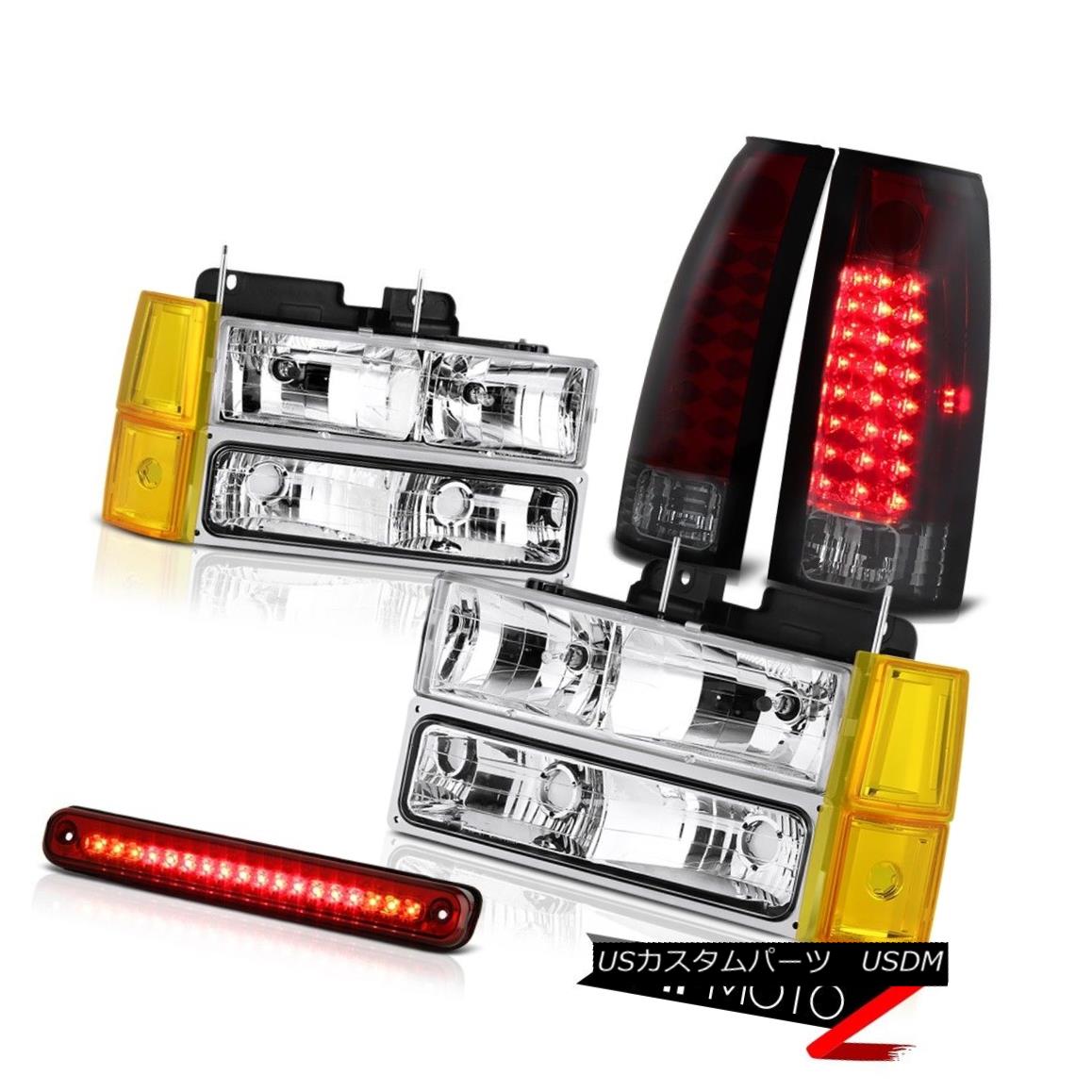 テールライト 1994-1998 GMC C2500 Headlamps Bumper Red 3RD Brake Light Tail Lights Assembly 1994-1998 GMC C2500ヘッドランプバンパーレッド3RDブレーキライトテールライトアセンブリ 【並行輸入品】
