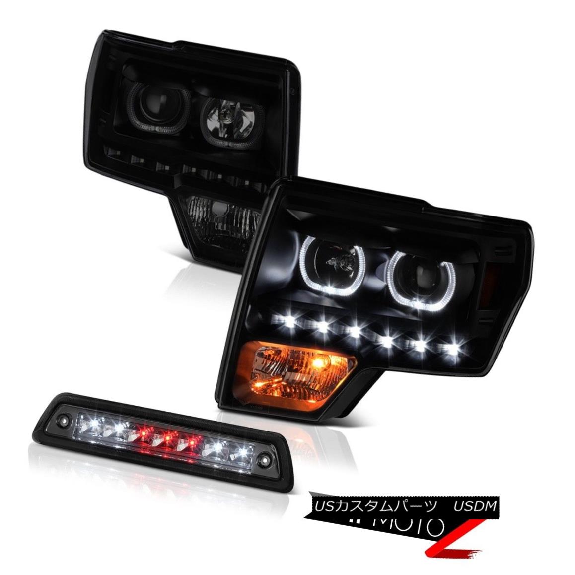 テールライト 09-14 F150 LARIAT Titanium smoke roof brake lamp tinted Headlights LED Dual Halo 09-14 F150 LARIATチタニウム煙屋根ブレーキランプヘッドライトLED Dual Halo 【並行輸入品】