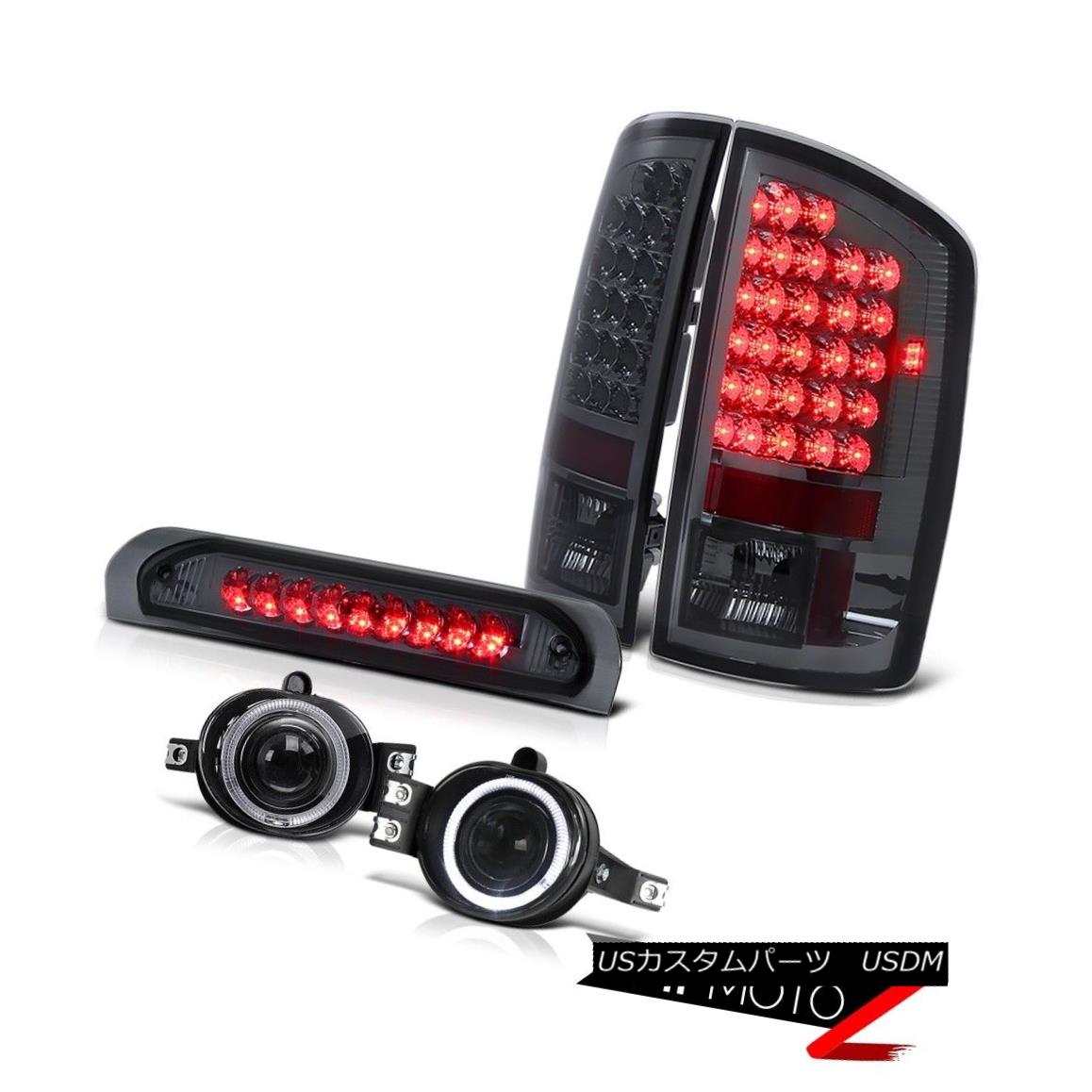 テールライト L+R Smoke LED Tail Light+3rd Brake+Halo Projector Fog Lamp Dodge RAM 02-06 1500 L + RスモークLEDテールライト+ 3rdブレーキ+ハロープロジェクターフォグランプダッジRAM 02-06 1500 【並行輸入品】