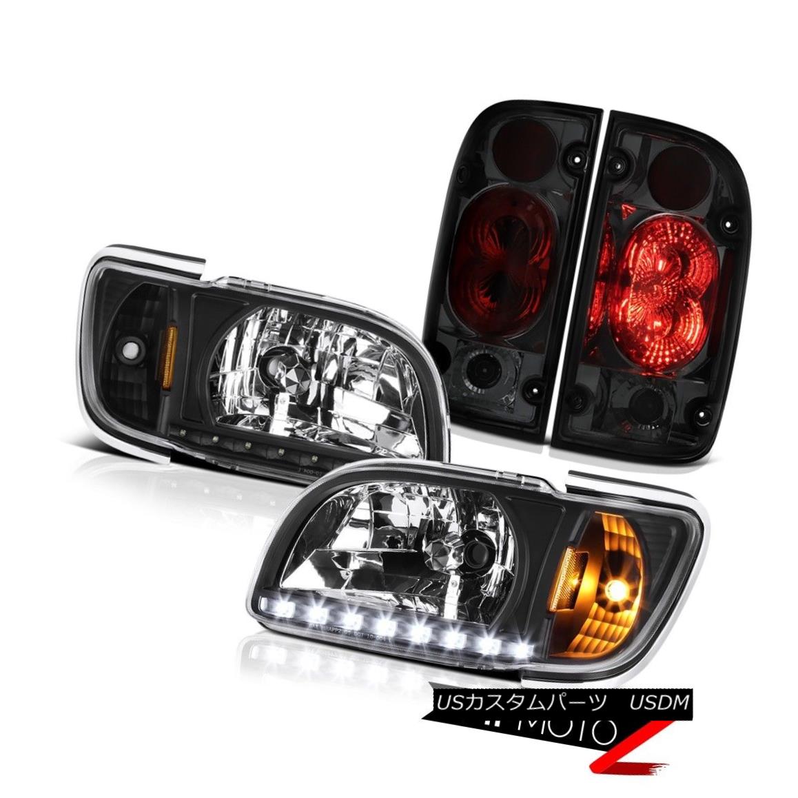 テールライト 01-04 Toyota Tacoma S Runner Smoked parking brake lights black headlamps corner 01-04トヨタタコマSランナースモークパーキングブレーキライトブラックヘッドランプコーナー 【並行輸入品】