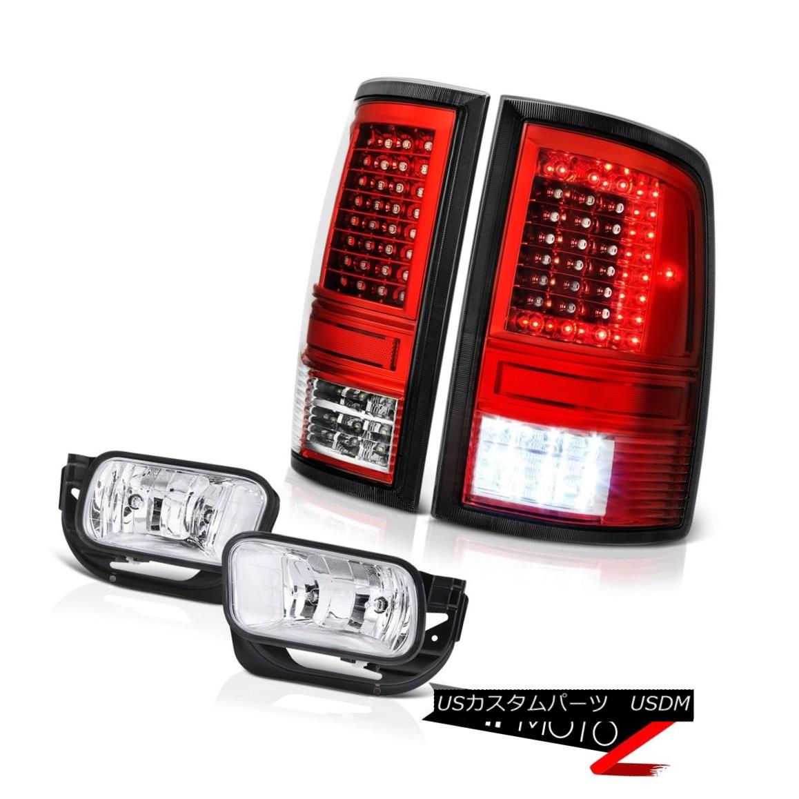 テールライト 2009-2013 Dodge RAM 1500 Wine Red Led Tail Lights Euro Chrome Fog Lamp Assembly 2009-2013ダッジRAM 1500ワインレッドテールライトユーロクロームフォグランプアセンブリ 【並行輸入品】