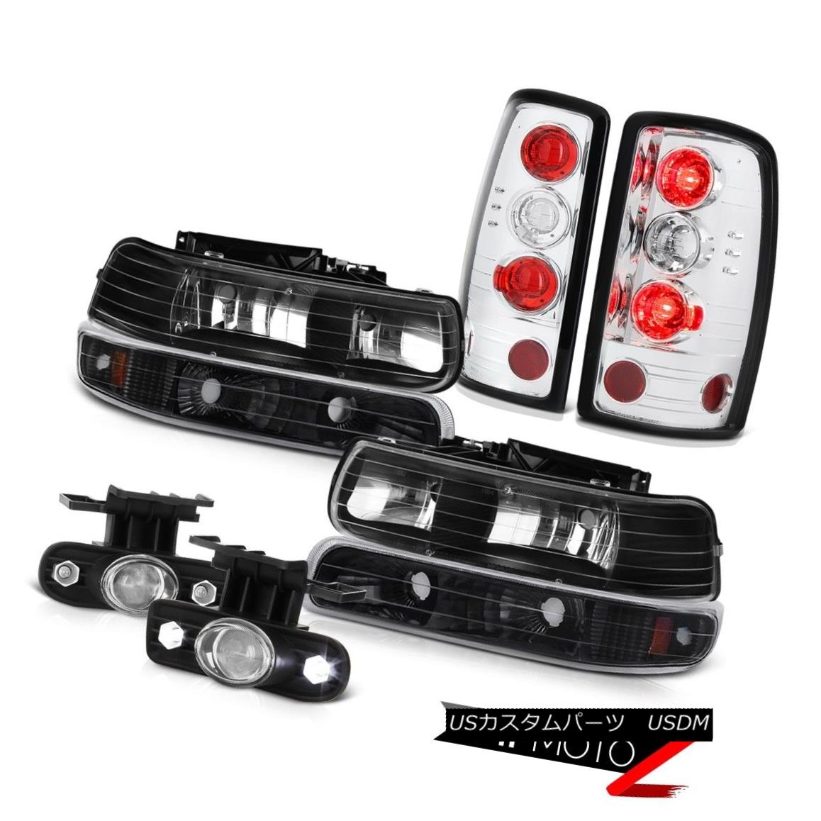 テールライト 00-06 Suburban 1500 Barn Door Tail Brake Lights Matte Black Headlights Fog Euro 00-06郊外1500納屋ドアテールブレーキライトマットブラックヘッドライトフォグユーロ 【並行輸入品】