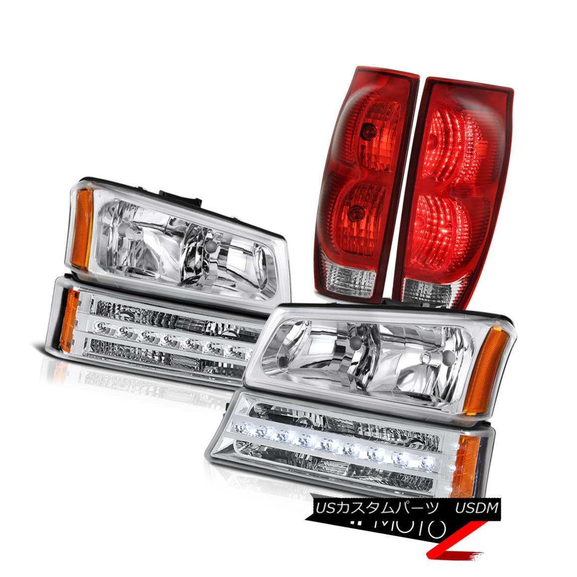 テールライト 03-06 Avalanche Red Clear Taillights Tail Lamps Crystal Bumper Lamp Headlamps 03-06アバランチェレッドクリアテールライトテールランプクリスタルバンパーランプヘッドランプ 【並行輸入品】