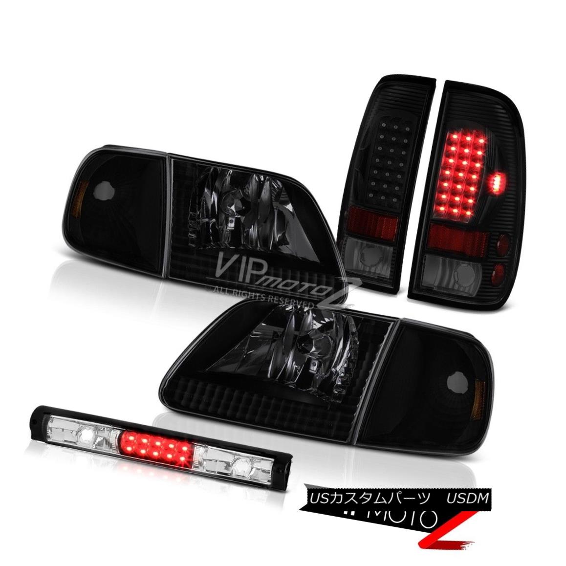 テールライト 1997-2003 F150 King Ranch Smoke Tinted Headlamps Black Roof Cargo Lamp Taillamps 1997-2003 F150キングランチ煙がかすかなヘッドライト黒い屋根の貨物ランプタイルランプ 【並行輸入品】
