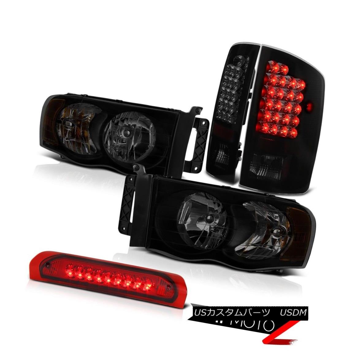 テールライト 02-05 Dodge Ram 1500 2500 5.7L Headlights Bloody Red 3RD Brake Lamp Rear Lights 02-05ダッジラム1500 2500 5.7Lヘッドライトブラッディーレッド3RDブレーキランプリアライト 【並行輸入品】