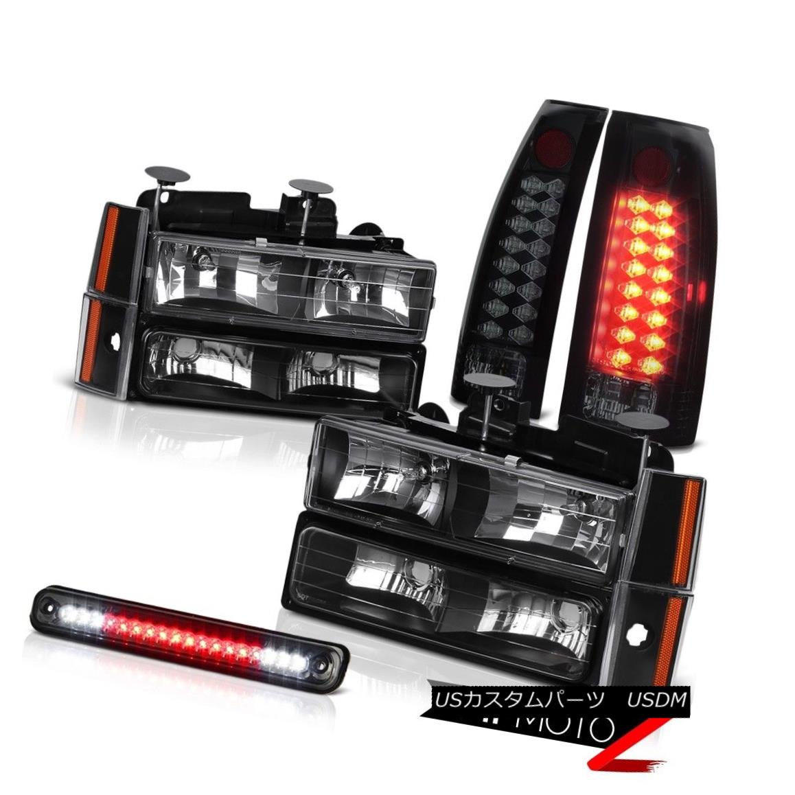 テールライト Black Corner Signal Bumper Head Lights DARK SMOKE LED Tail Lights Third Brake ブラックコーナー信号バンパーヘッドライトDARK SMOKE LEDテールライト第3ブレーキ 【並行輸入品】