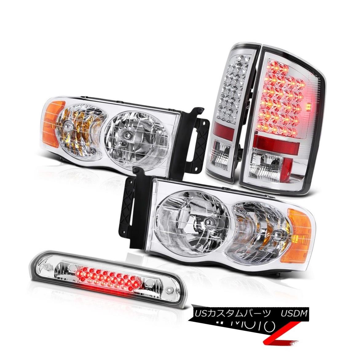 テールライト Pair Chrome Headlights Sterling Tail Lights Roof Stop LED Clear 02-05 Ram V6 ペアクロームヘッドライトスターリングテールライトルーフストップLEDクリア02-05 Ram V6 【並行輸入品】