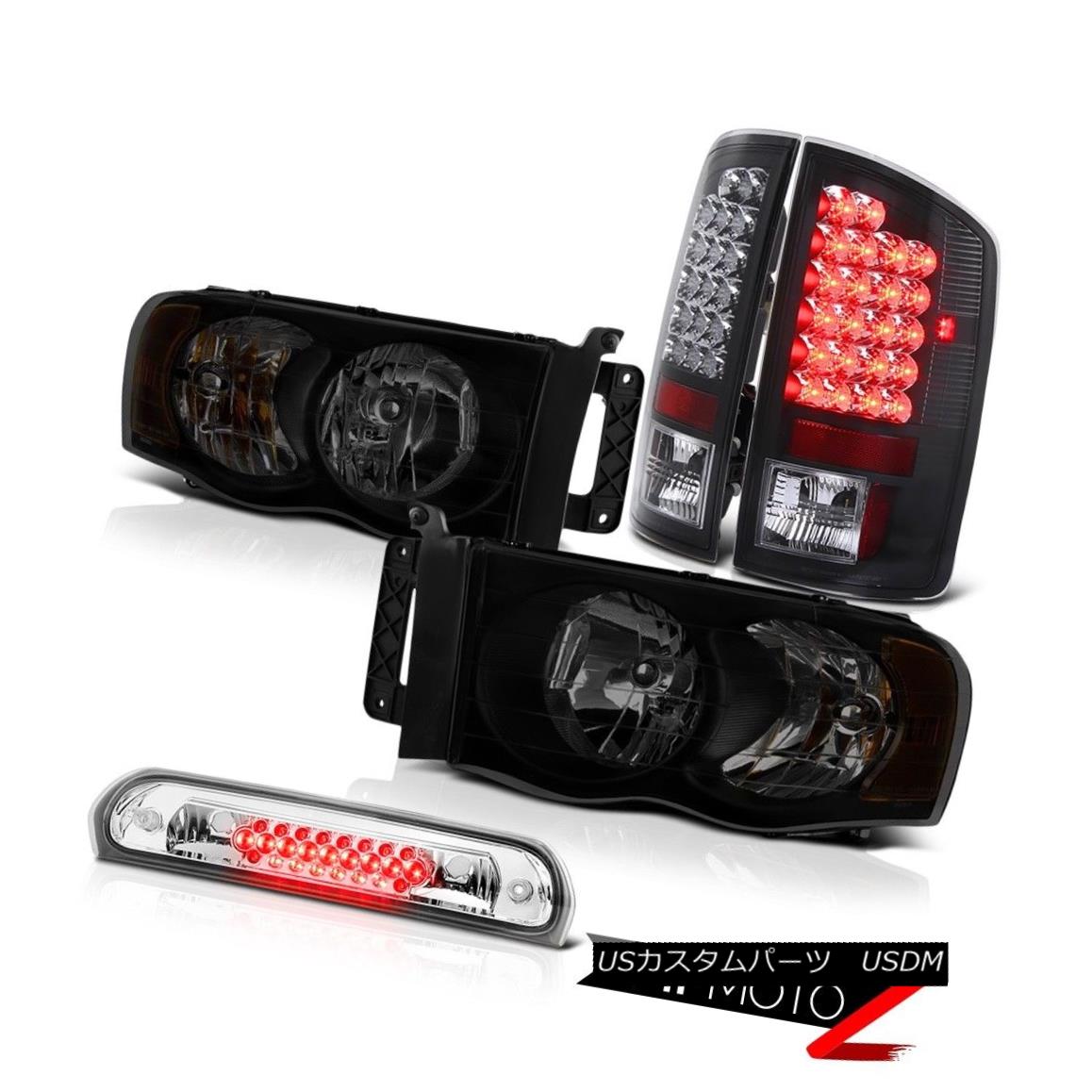テールライト 2002-2005 Dodge Ram 1500 5.9L Headlamps Roof Cab Lamp Raven Black Tail Lights 2002-2005ダッジラム1500 5.9Lヘッドライトルーフキャブランプレーブンブラックテールライト 【並行輸入品】