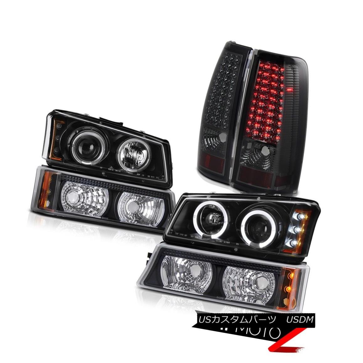 テールライト Black Halo DRL Projector Headlight Rear Brake Tail Light 2003-2006 Silverado LTZ ブラックハローDRLプロジェクターヘッドライトリアブレーキテールライト2003-2006シルバラードLTZ 【並行輸入品】