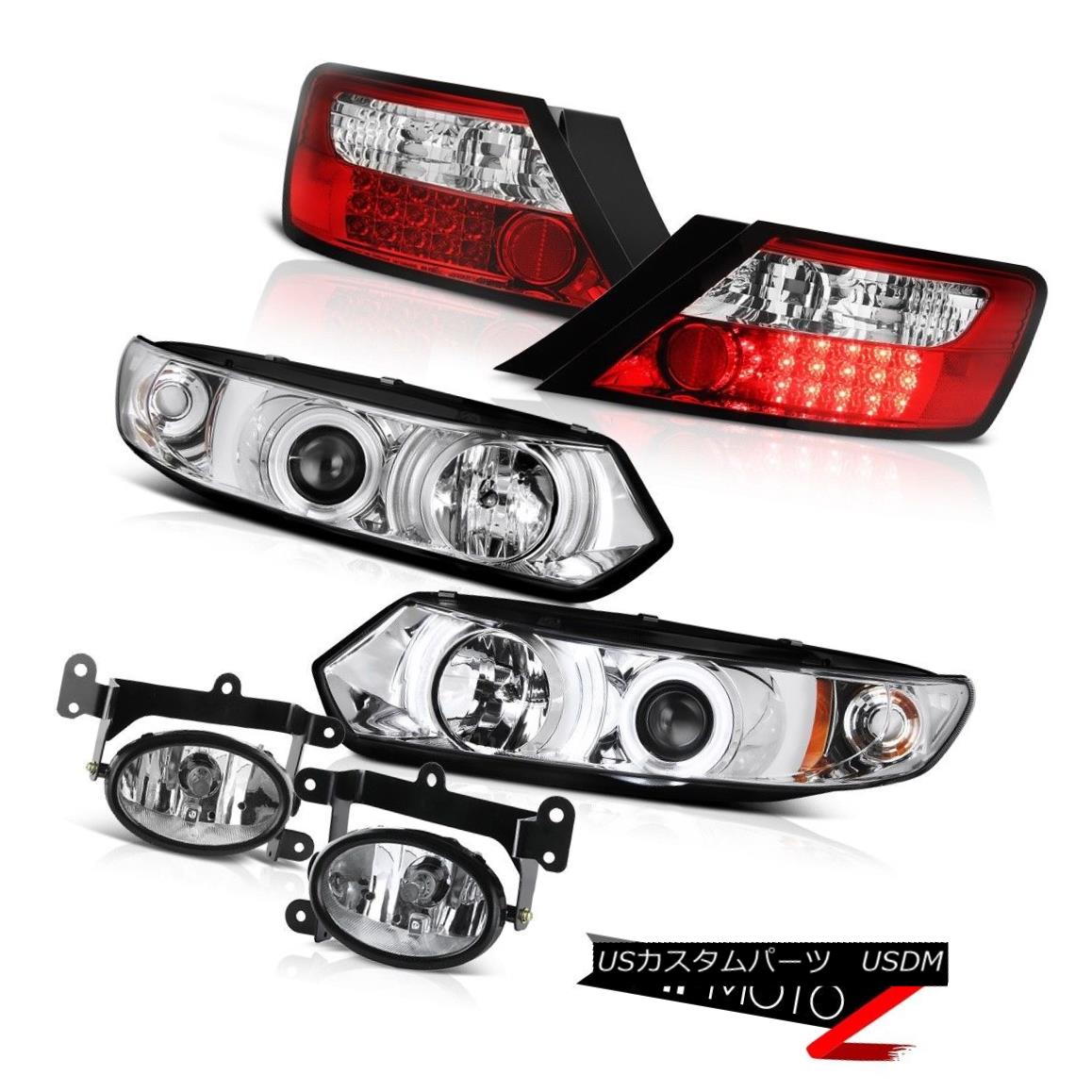 テールライト 2006-2008 Civic Coupe SI Clear CCFL Halo Headlights Brake Tail Light LED Foglamp 2006-2008シビッククーペSIクリアCCFLハローヘッドライトブレーキテールライトLEDフォグランプ 【並行輸入品】