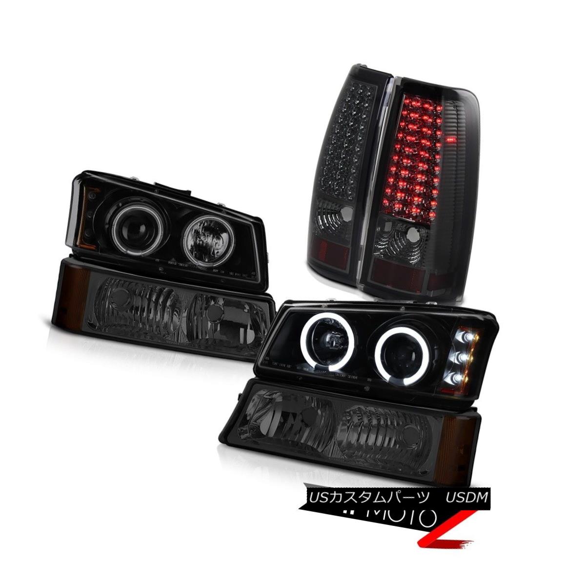 テールライト Fluorescence Angel Eye Head Lights Signal LED Tail Lights 03-06 Silverado 3500HD 蛍光エンジェルアイヘッドライト信号LEDテールライト03-06 Silverado 3500HD 【並行輸入品】