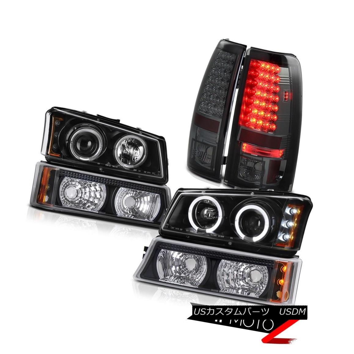 テールライト 2005 2006 Chevy Silverado Projector Black Headlight Bumper Tail Light LED Tinted 2005年2006シボレーシルバラードプロジェクターブラックヘッドライトバンパーテールライトLED Tinted 【並行輸入品】
