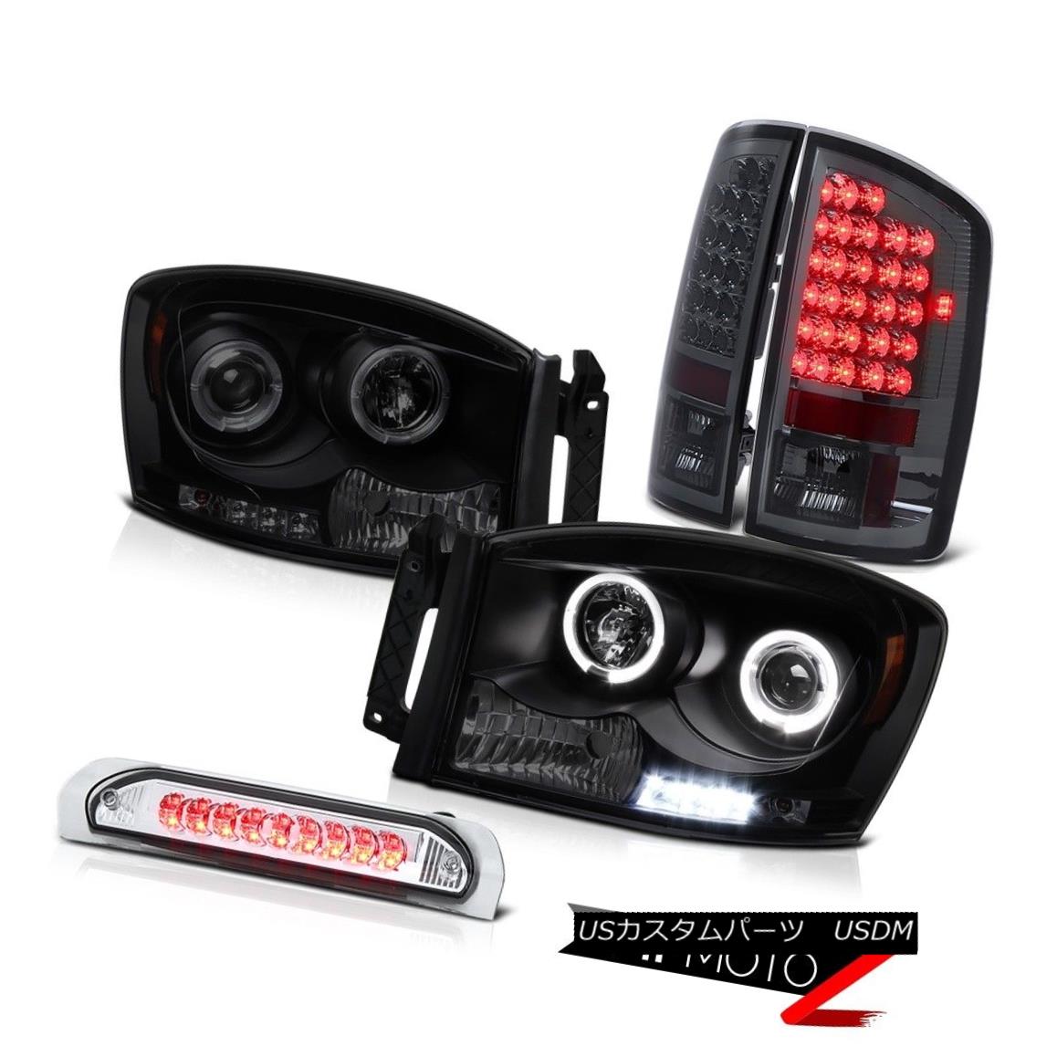 テールライト Dual Angel Eye Headlights LED Smoked L.E.D Taillamp Chrome Ram Magnum 5.9L 07 08 デュアルエンジェルアイヘッドライトLEDスモークL.E.D Taillampクロムラムマグナム5.9L 07 08 【並行輸入品】