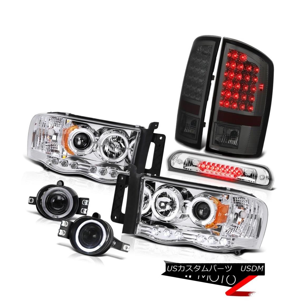 テールライト 2002-2005 Ram WS Halo Rim Headlights LED Brake Lamps Projector Driving Fog High 2002-2005 Ram WS Halo RimヘッドライトLEDブレーキランププロジェクタードライビングフォグハイ 【並行輸入品】