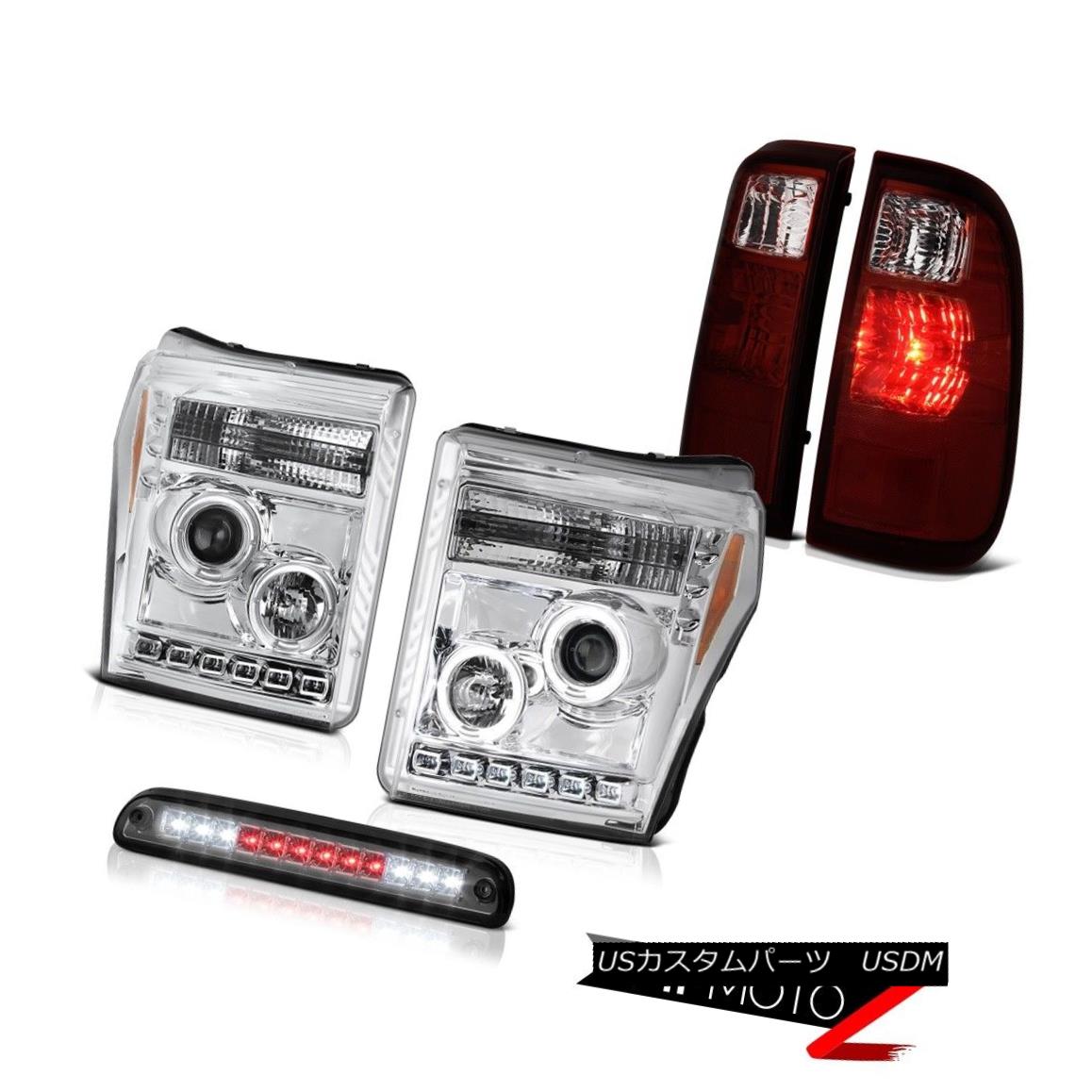 テールライト 11-16 Ford F-250 F-350 Smoked Roof Cab Lamp Rear Brake Lamps Projector Headlamps 11-16 Ford F-250 F-350スモークルーフキャブ・ランプリア・ブレーキ・ランププロジェクター・ヘッドランプ 【並行輸入品】