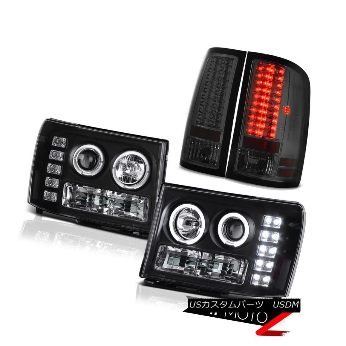 テールライト Black Headlight Projector Smoke LED Tail Lamp 11 12 13 14 GMC Sierra 5.3L Denali ブラックヘッドライトプロジェクター煙LEDテールランプ11 12 13 14 GMC Sierra 5.3L Denali 【並行輸入品】