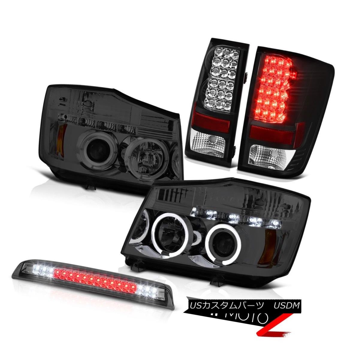 テールライト For 2004-2015 Titan LE Halo LED Headlight Tail Light High Stop SMD Cargo Brake 2004年?2015年Titan LE Halo LEDヘッドライトテールライトハイストップSMDカーゴブレーキ 【並行輸入品】