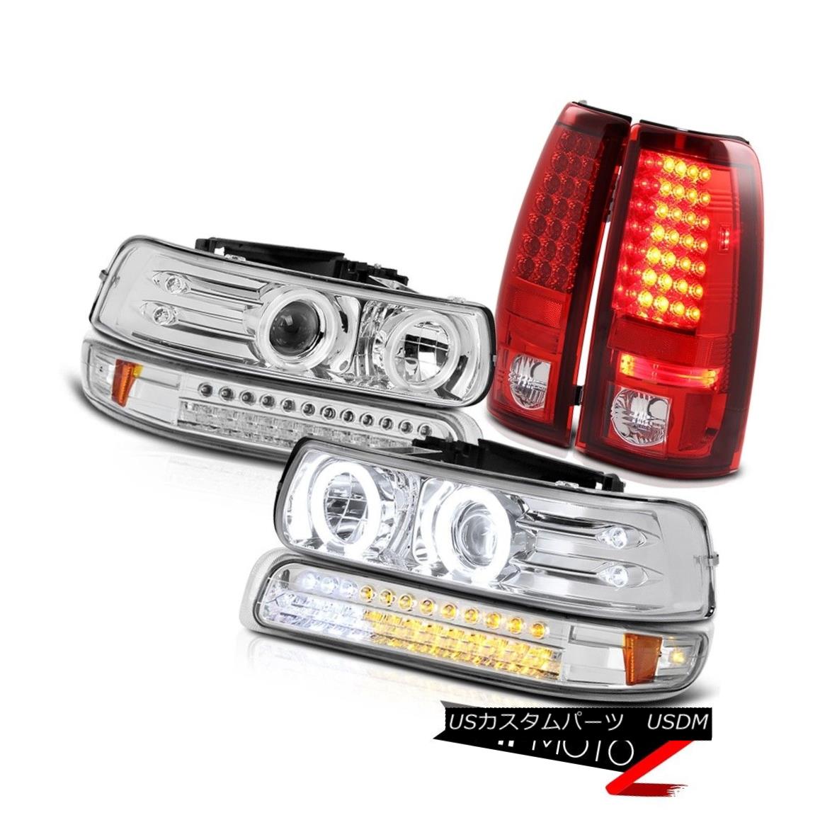 テールライト 99 00 01 02 Silverado 4.3L V8 C.C.F.L Halo Rim Headlight LED Turn Red Tail Light 99 00 01 02 Silverado 4.3L V8 C.C.F.L Halo RimヘッドライトLEDターンレッドテールライト 【並行輸入品】