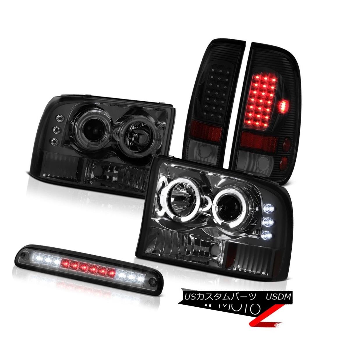 テールライト 99-04 F350 King Ranch Tail Lights Smokey Headlamps Roof Brake Lamp SMD Halo Rim 99-04 F350キングランチテールライトスモーキーヘッドランプルーフブレーキランプSMD Halo Rim 【並行輸入品】