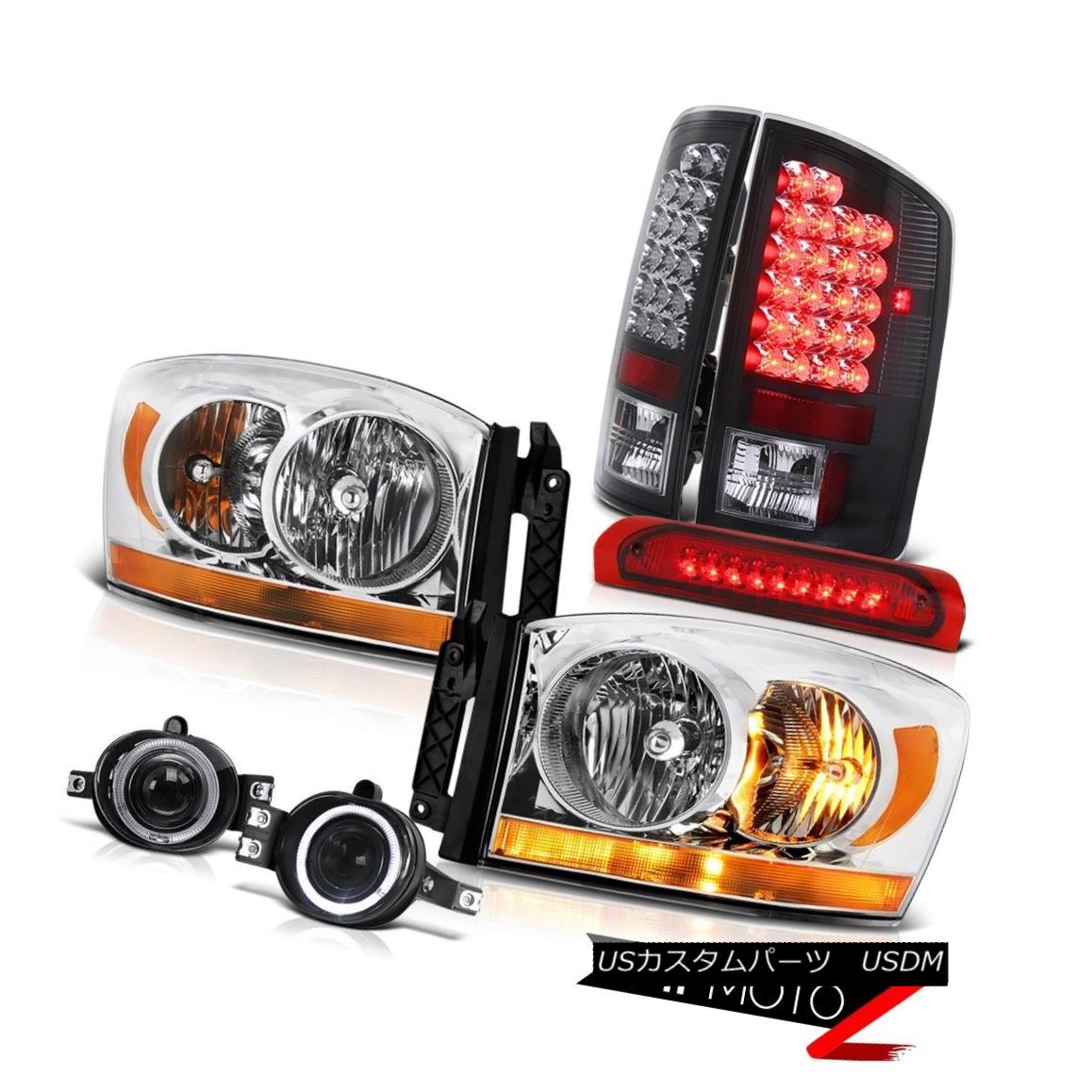 テールライト 2006 Dodge Ram Chrome Headlamps Foglights Red Clear Third Brake Lamp Tail Lamps 2006ダッジラムクロームヘッドランプフォギーライトレッドクリア第3ブレーキランプテールランプ 【並行輸入品】