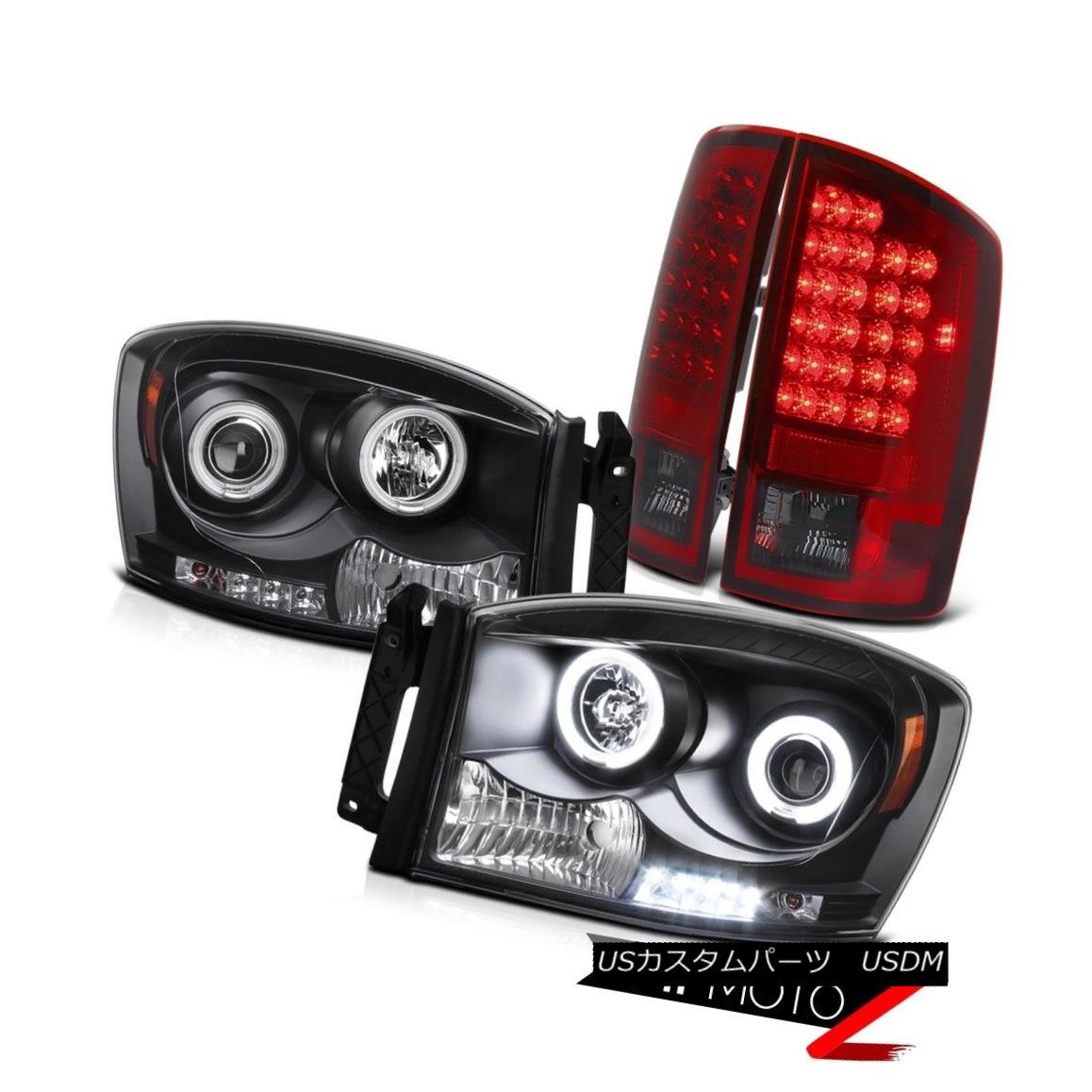 テールライト 2007-08 Dodge RAM Blac kCCFL Projector Headlight+Smokey RED LED Tail Light 2007-08ダッジRAMブラックCcflプロジェクターヘッドライト+スモーク ey RED LEDテールライト 【並行輸入品】