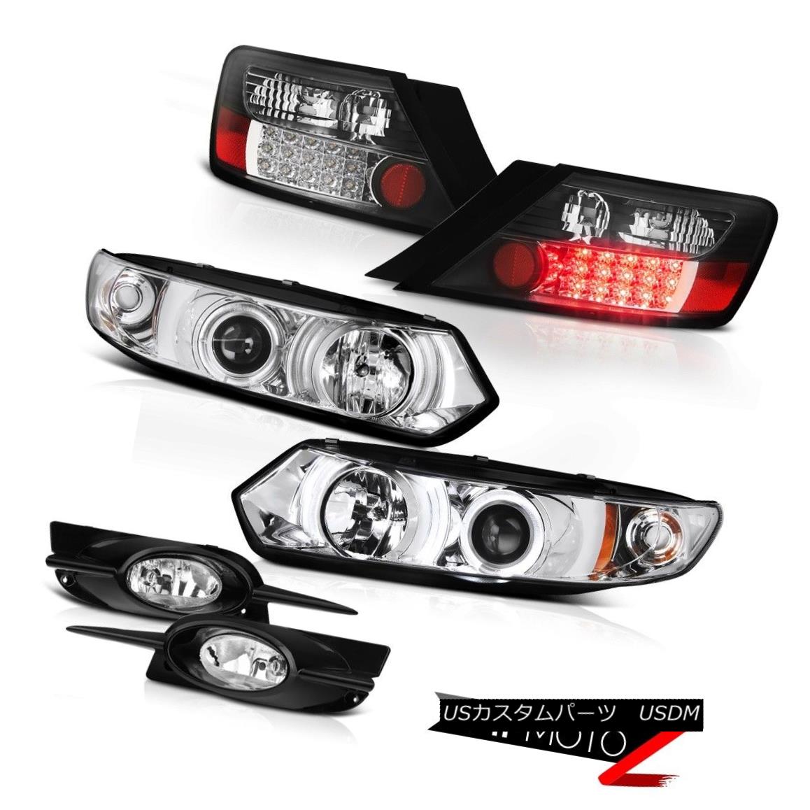 テールライト 09-11 Honda Civic 2D DX Euro Halo LED Headlights BLACK LED Tail Light Bumper Fog 09-11ホンダシビック2D DXユーロハローLEDヘッドライトBLACK LEDテールライトバンパーフォグ 【並行輸入品】