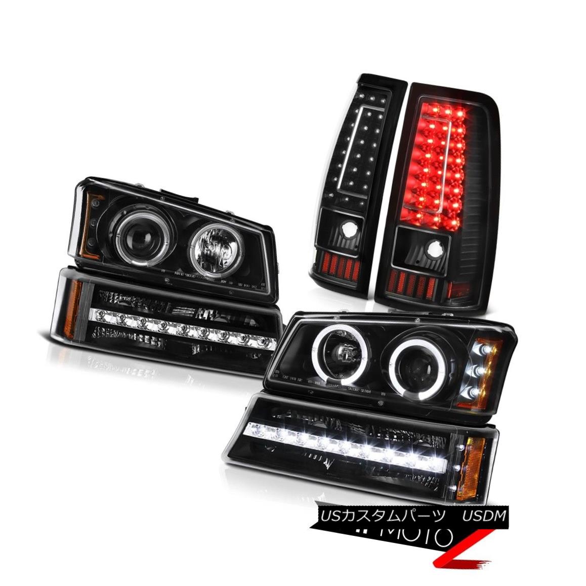 テールライト 2003-2006 Chevy Silverado 1500 Inky Black Taillamps Signal Lamp Headlamps SMD 2003-2006シボレーシルバラード1500 Inky Black TaillampsシグナルランプヘッドランプSMD 【並行輸入品】