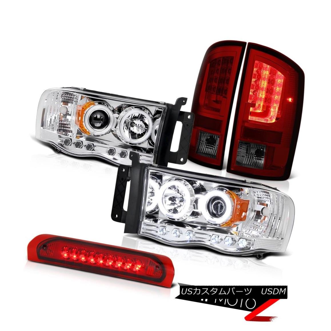 テールライト 2003-2005 Dodge Ram 3500 SLT Smoked Red Tail Lights Headlamps Roof Brake Light 2003-2005 Dodge Ram 3500 SLTスモークレッドテールライトヘッドランプルーフブレーキライト 【並行輸入品】