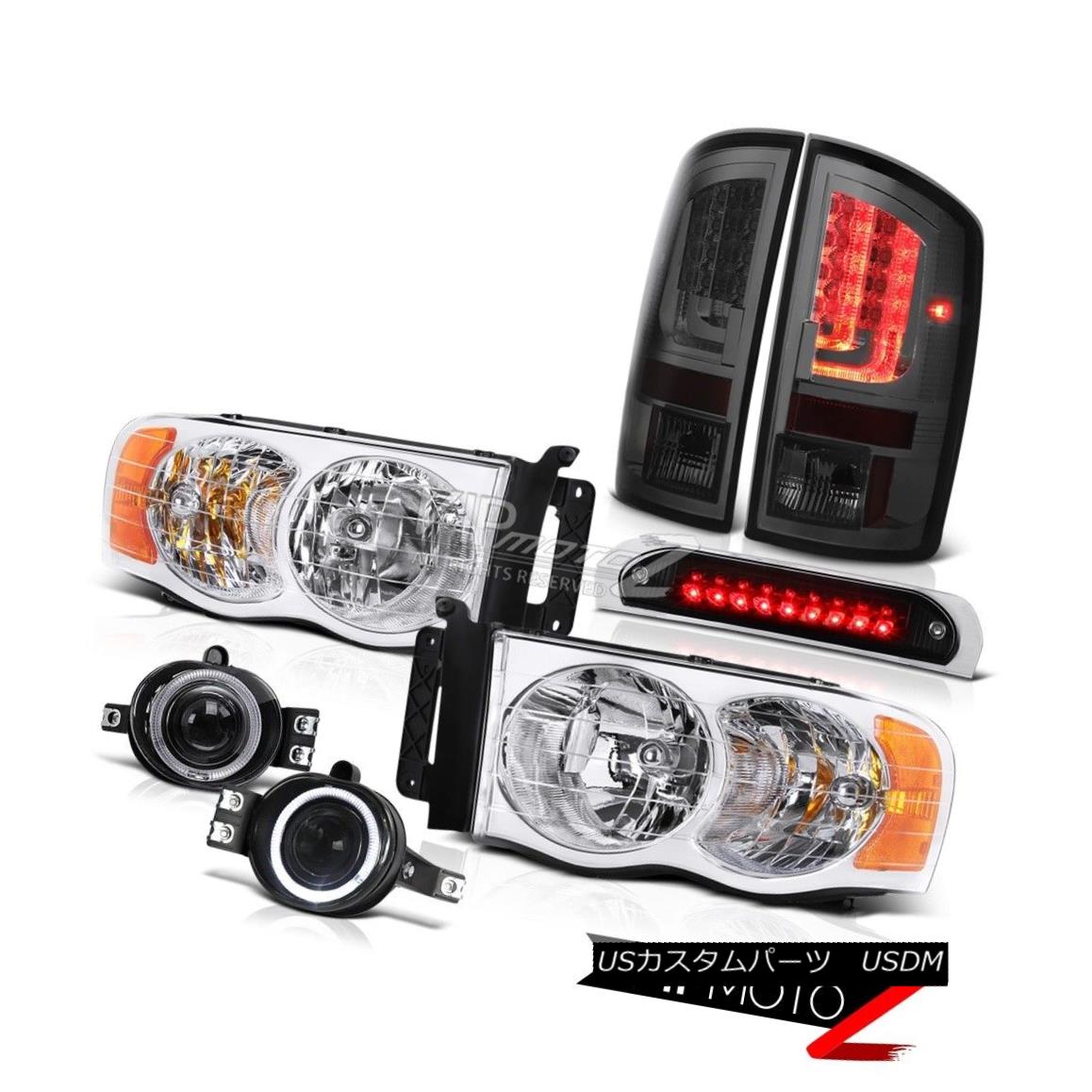 テールライト 02-05 Dodge Ram 1500 1500 3.7L Tail Lamps Black Roof Cab Lamp Headlamps Fog LED 02-05 Dodge Ram 1500 1500 3.7LテールランプブラックルーフキャブランプヘッドランプフォグLED 【並行輸入品】