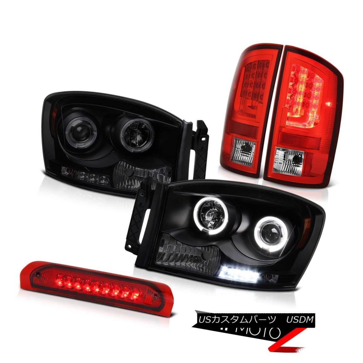 テールライト 2006 Ram 5.9L Wine Red Tail Brake Lamps Headlamps Roof Cargo Lamp LED Halo Rim 2006ラム5.9Lワインレッドテールブレーキランプヘッドランプ屋根カーゴランプLEDハローリム 【並行輸入品】