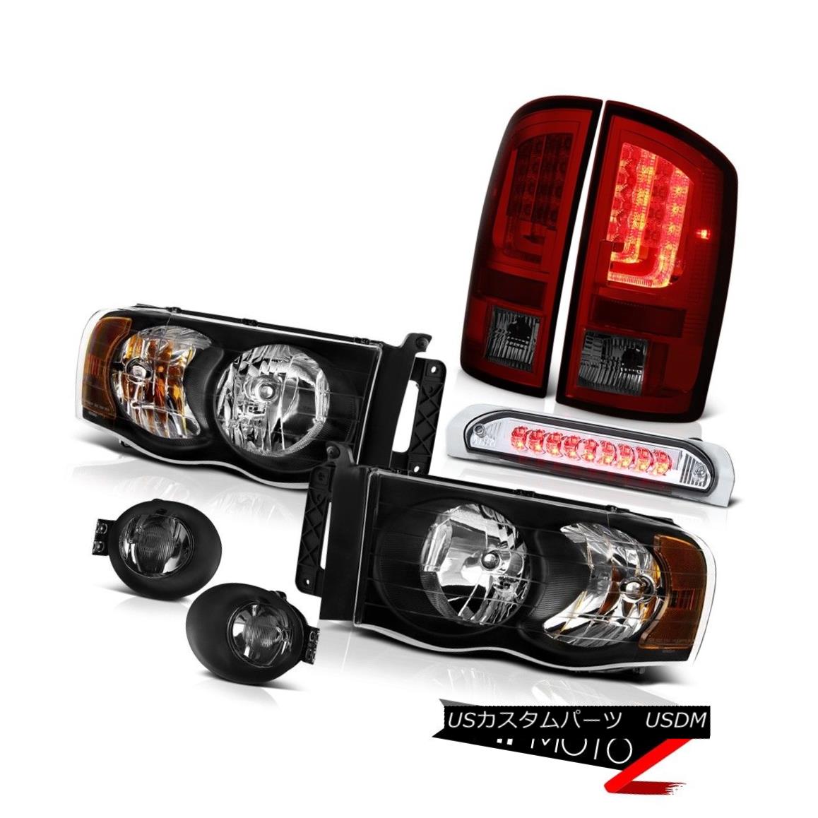 テールライト 2002-2005 Dodge Ram 1500 SLT Taillamps Smoked Foglights Headlamps High STop Lamp 2002-2005ダッジラム1500 SLTタイルランプスモークフォグライトヘッドランプハイSTOPランプ 【並行輸入品】