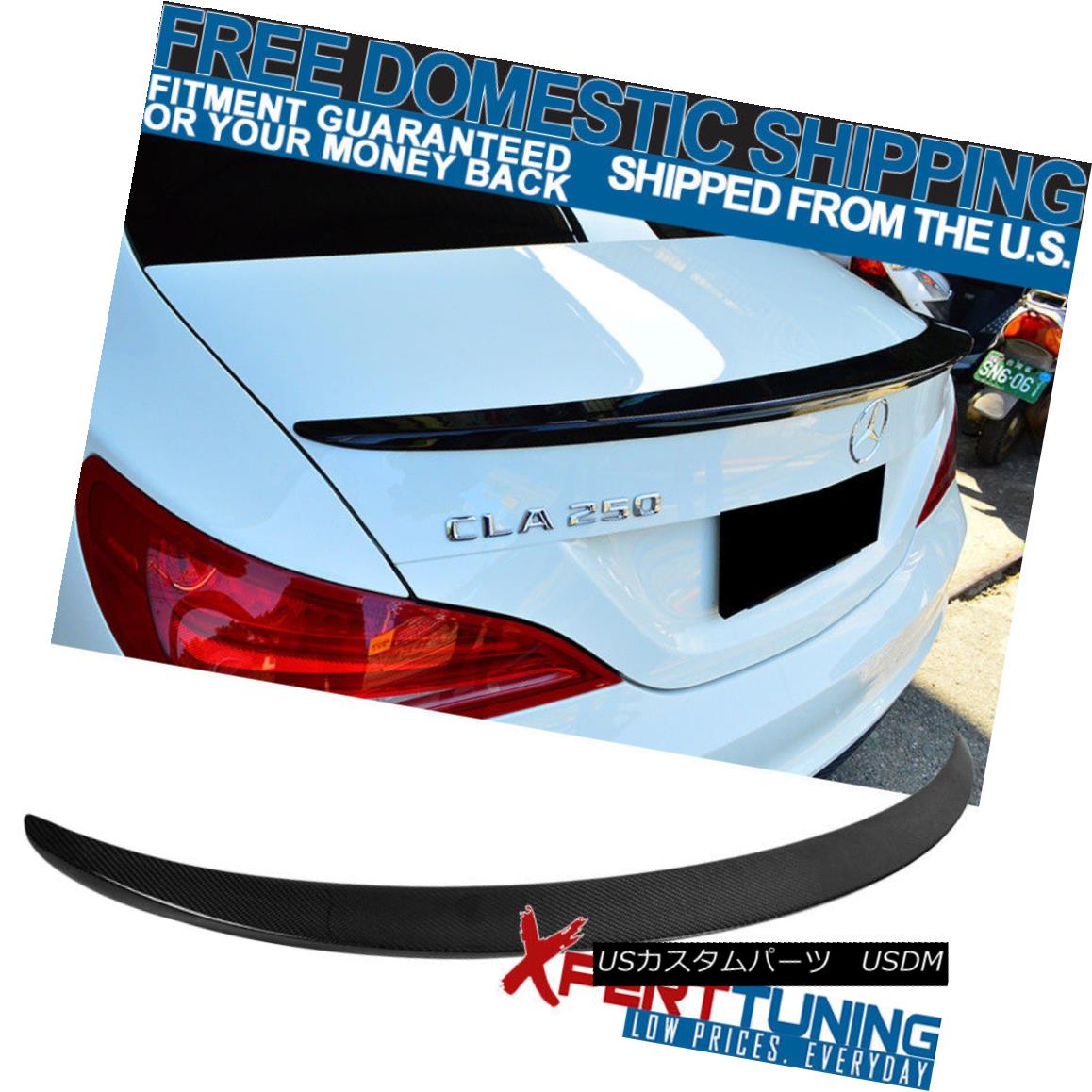 エアロパーツ 14-18 Benz W117 CLA Class 4Dr AMG Style Carbon Fiber CF Trunk Spoiler Wing 14-18ベンツW117 CLAクラス4Dr AMGスタイル炭素繊維CFトランク・スポイラー・ウィング 【並行輸入品】