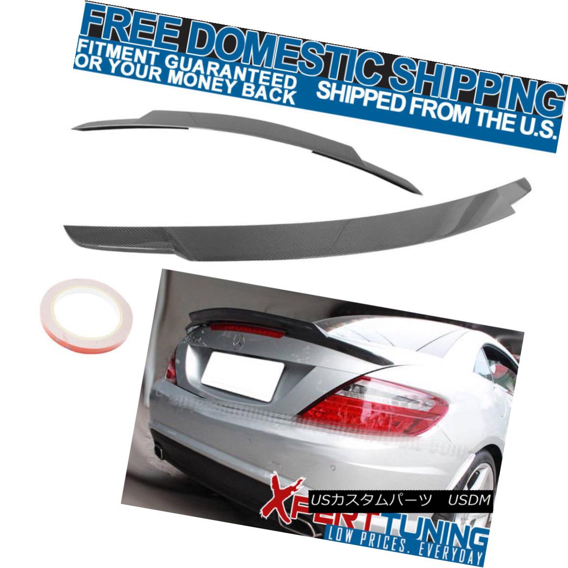エアロパーツ Open Box Fits 11-13 SLK Class R172 2Dr V Style Trunk Spoiler - Carbon Fiber CF Open Box 11-13 SLKクラスR172 2Dr Vスタイルトランク・スポイラー - 炭素繊維CF 【並行輸入品】