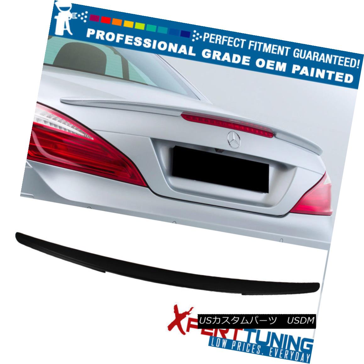 エアロパーツ 13-16 Benz SL-Class R231 D Style Rear ABS Trunk Spoiler- OEM Painted Color 13-16ベンツSLクラスR231 DスタイルリアABSトランクスポイラーOEM塗装色 【並行輸入品】