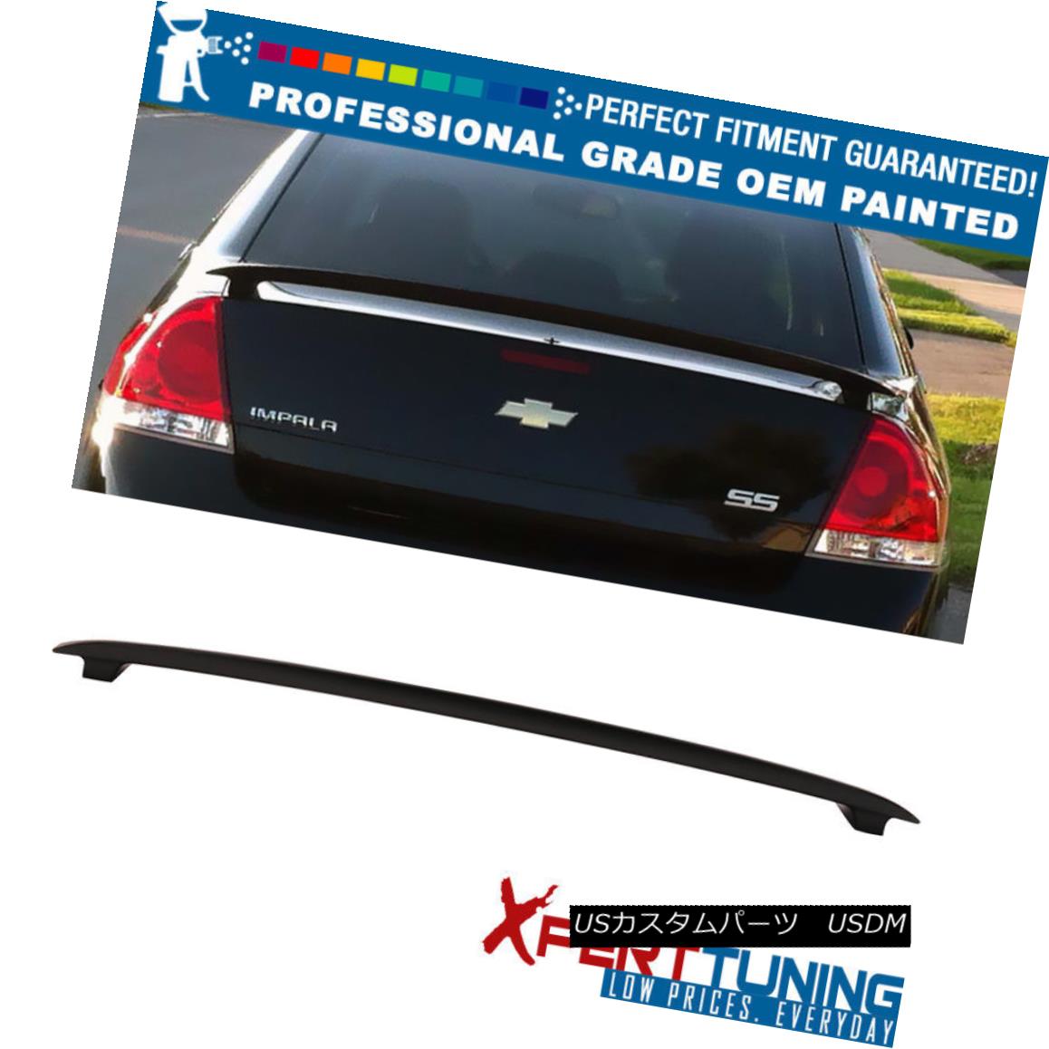 エアロパーツ Fit 06-13 Chevy Impala Factory SS Style Rear Trunk Spoiler - OEM Painted Color フィット06-13シボレーインパラ工場SSスタイルのリアトランクスポイラー - OEM塗装カラー 【並行輸入品】