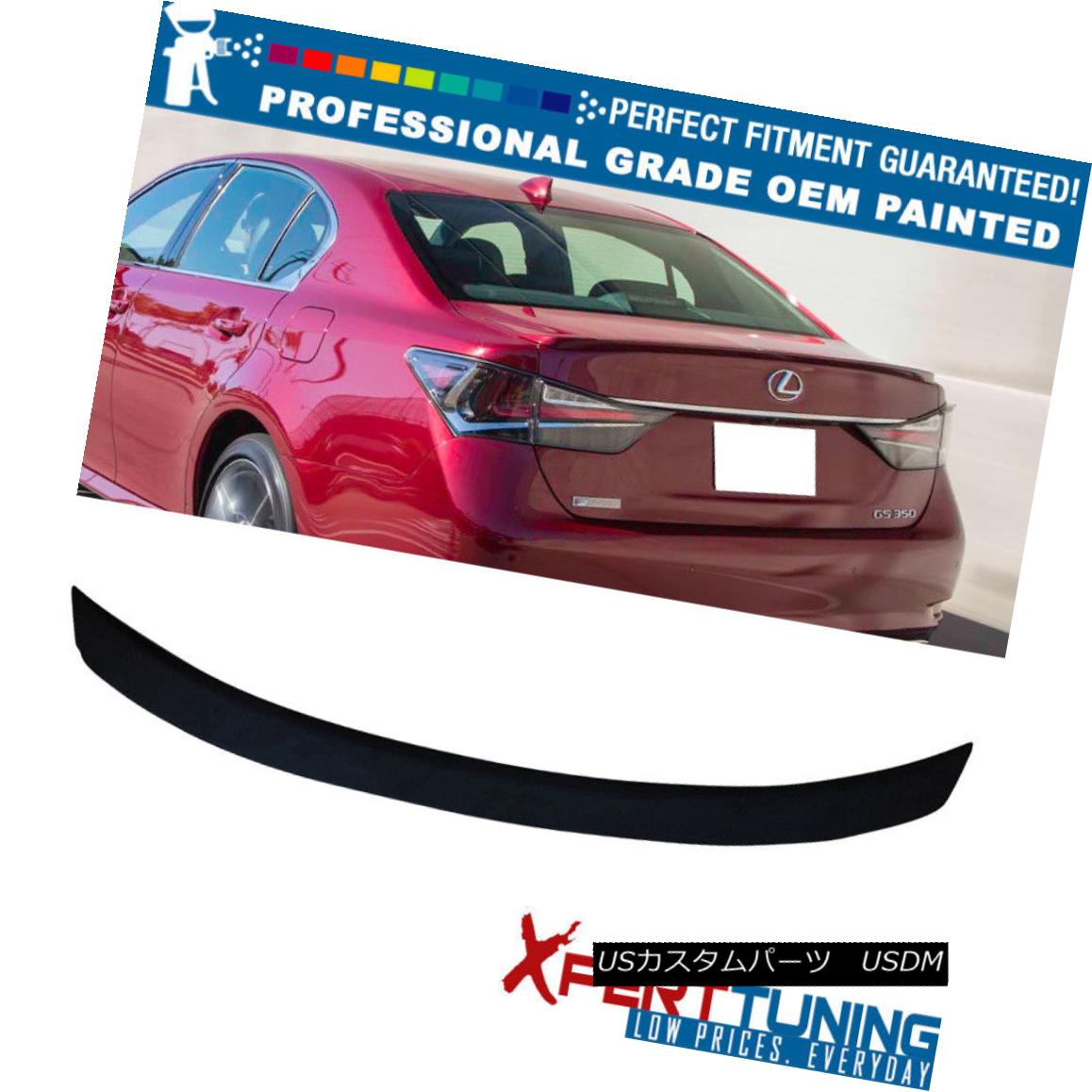 エアロパーツ Fits 13-18 Lexus GS OE Factory Style Trunk Spoiler Wing - OEM Painted Color 13-18 Lexus GS OE工場スタイルのトランク・スポイラー・ウィングにフィット - OEM塗装色 【並行輸入品】
