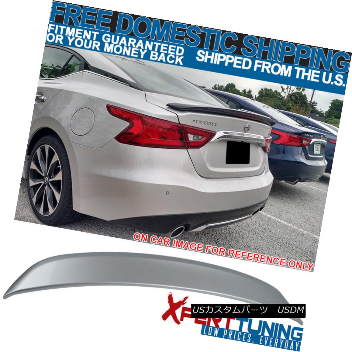 エアロパーツ Fit 16-18 Maxima OE2 Trunk Spoiler Painted Brilliant Silver Metallic #K23 - ABS フィット16-18マキシマOE2トランクスポイラー塗装ブリリアントシルバーメタリック＃K23 - ABS 【並行輸入品】