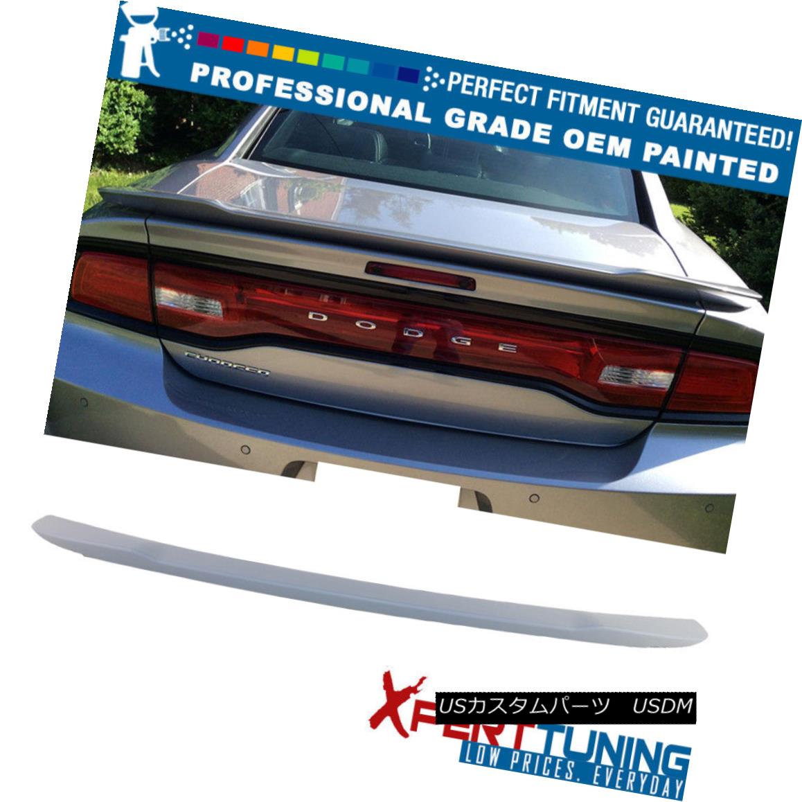 エアロパーツ Fits 15-18 Dodge Charger SRT8 Hellcat Painted Trunk Spoiler - OEM Painted Color 15-18ダッジチャージャーSRT8 Hellcatペイントトランクスポイラー - OEM塗装カラーに適合 【並行輸入品】｜カスタムパーツ WORLD倉庫