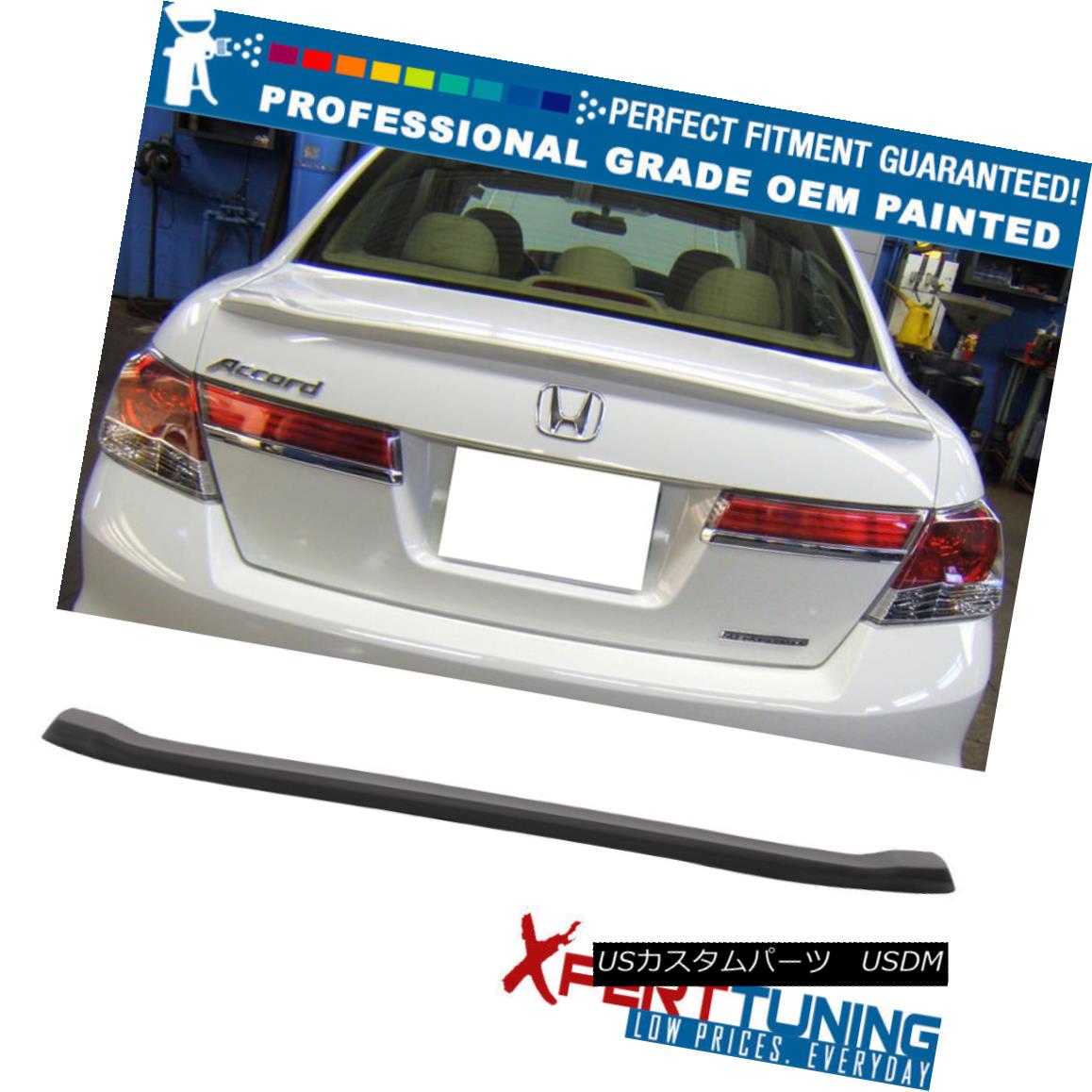 エアロパーツ Fits 08-12 Accord 8th Sedan Factory Style Trunk Spoiler - OEM Painted Color フィット8-12セダンファクトリースタイルのトランク・スポイラー - OEM塗装カラー 【並行輸入品】