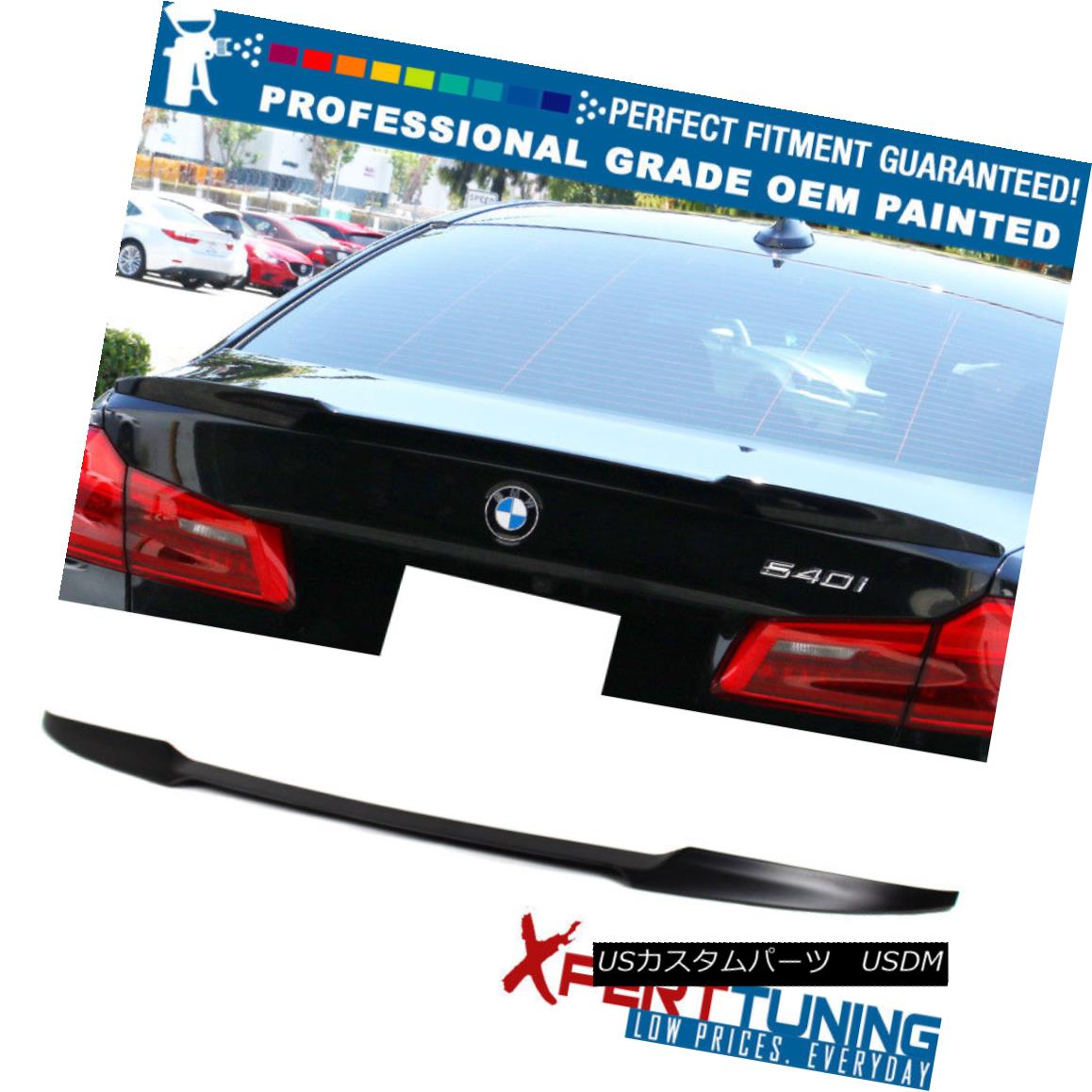 エアロパーツ 17-18 BMW 5 Series G30 Sedan 4Dr M4 V Style Trunk Spoiler - OEM Painted Color 17-18 BMW 5シリーズG30セダン4Dr M4 Vスタイルトランク・スポイラー - OEM塗装カラー 【並行輸入品】