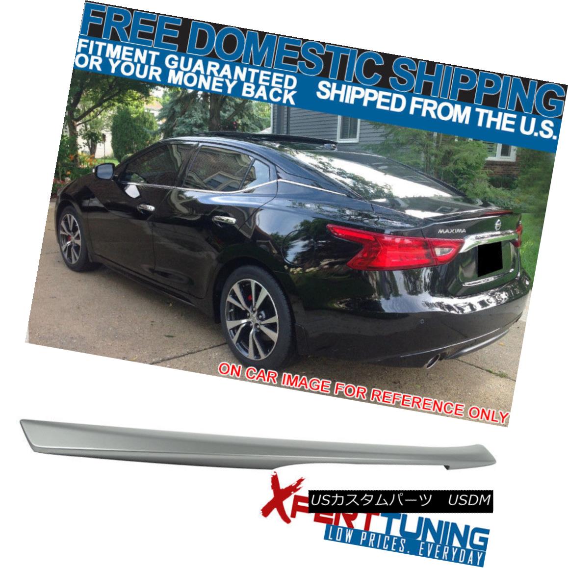 エアロパーツ Fits 16-18 Maxima OE Trunk Spoiler Painted Brilliant Silver Metallic # K23 - ABS フィット16-18マキシマOEトランクスポイラー塗装ブリリアントシルバーメタリック＃K23 - ABS 【並行輸入品】