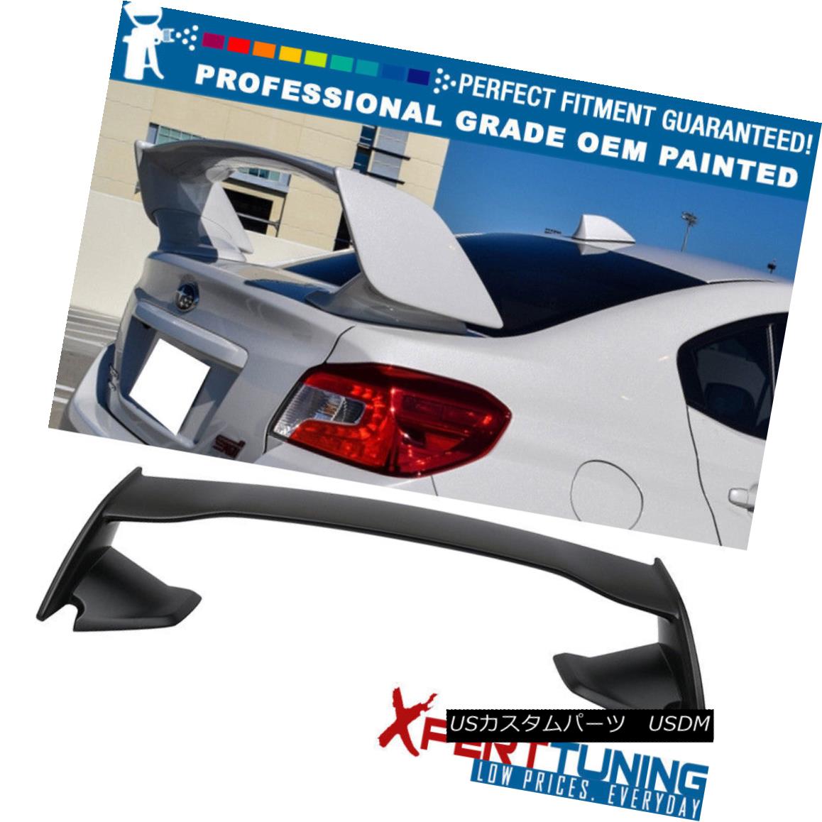 エアロパーツ Fits 15 18 Subaru WRX STI Style Painted ABS Trunk Spoiler - OEM Painted Color フィット15 15 Subaru WRX STIスタイル塗装ABSトランクスポイラー - OEM塗装カラー 【並行輸入品】