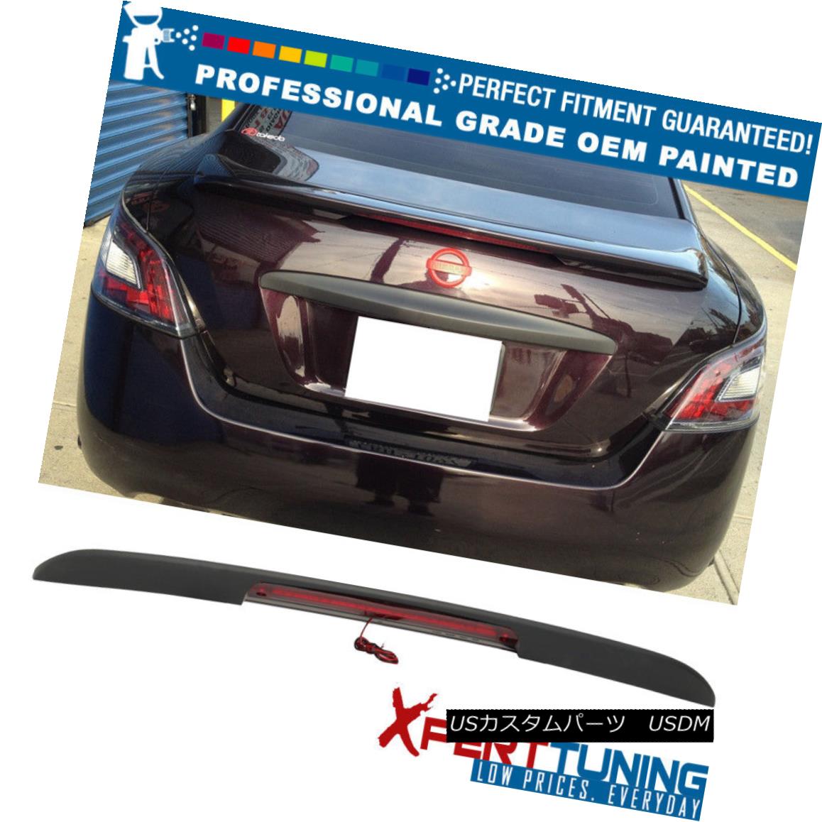 エアロパーツ Fits 09-15 Maxima A35 4Dr Sedan Painted OE Trunk Spoiler & LED OEM Painted Color 適合09-15 Maxima A35 4Dr SedanペイントされたOEトランク・スポイラー＆amp; LED OEM塗装色 【並行輸入品】